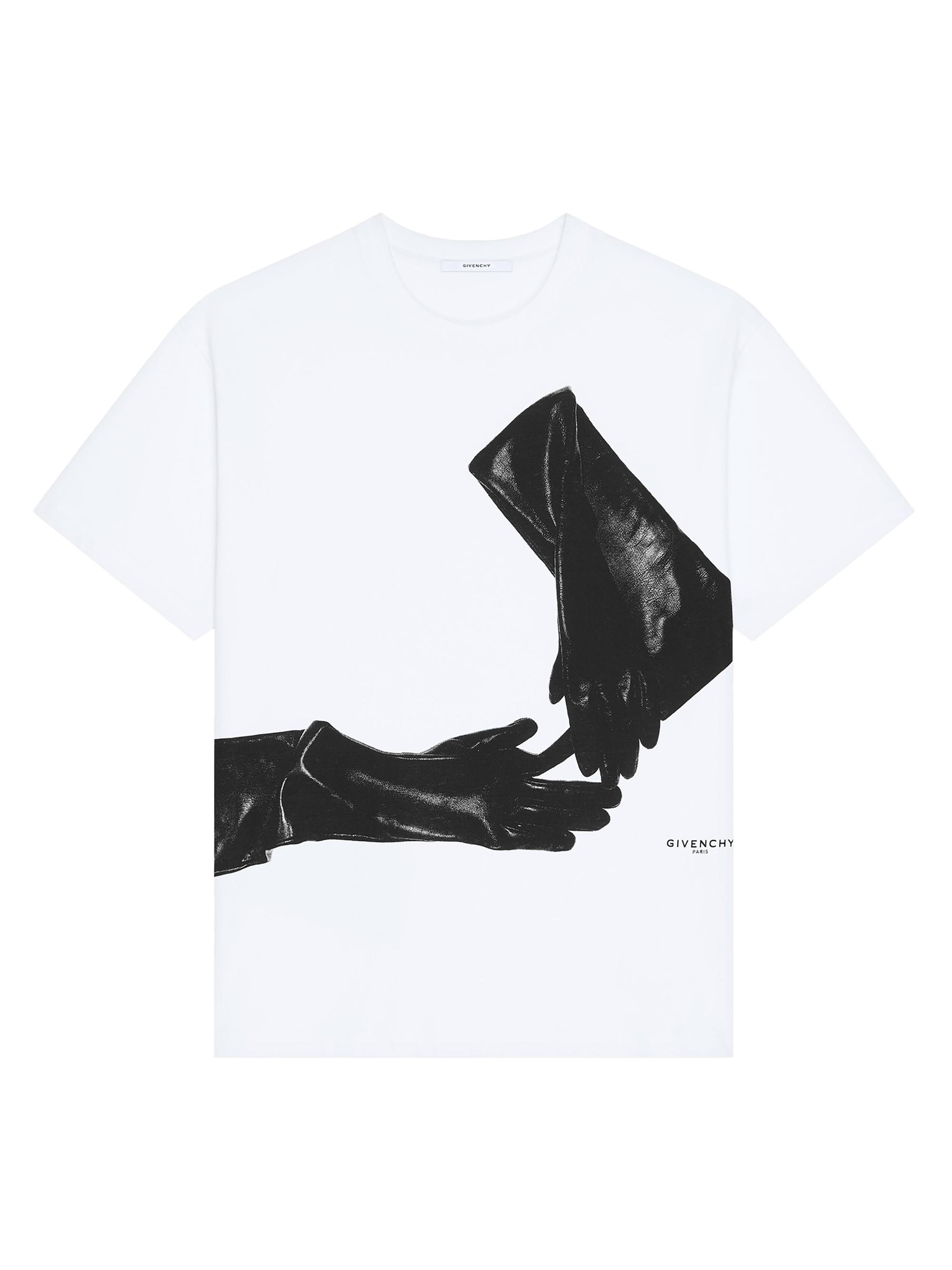 Givenchy Men's T-Shirt in Cotton with Surrealism Print - White