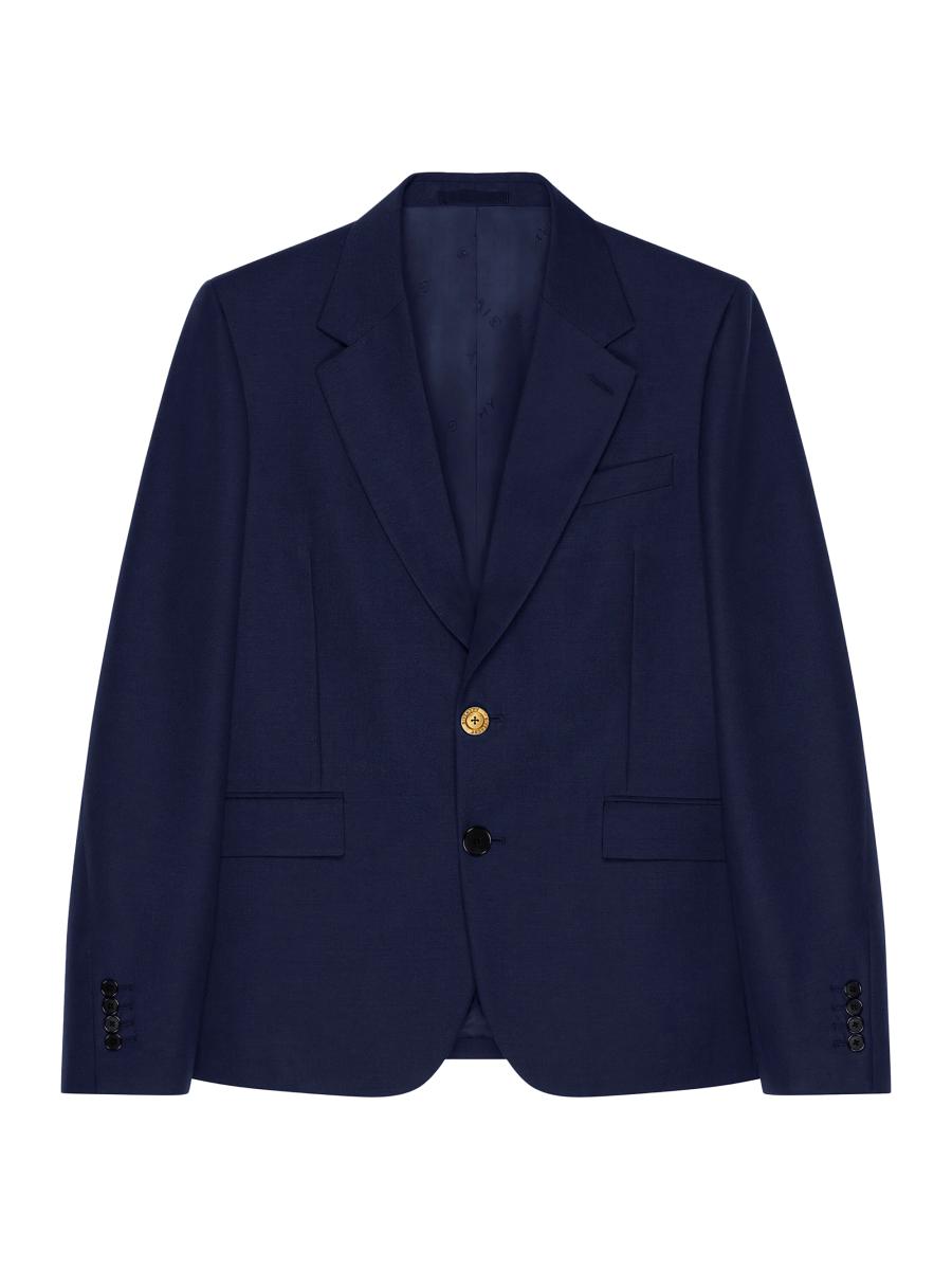 Givenchy Men's Single-breasted Blazer In Wool And Mohair In Blue