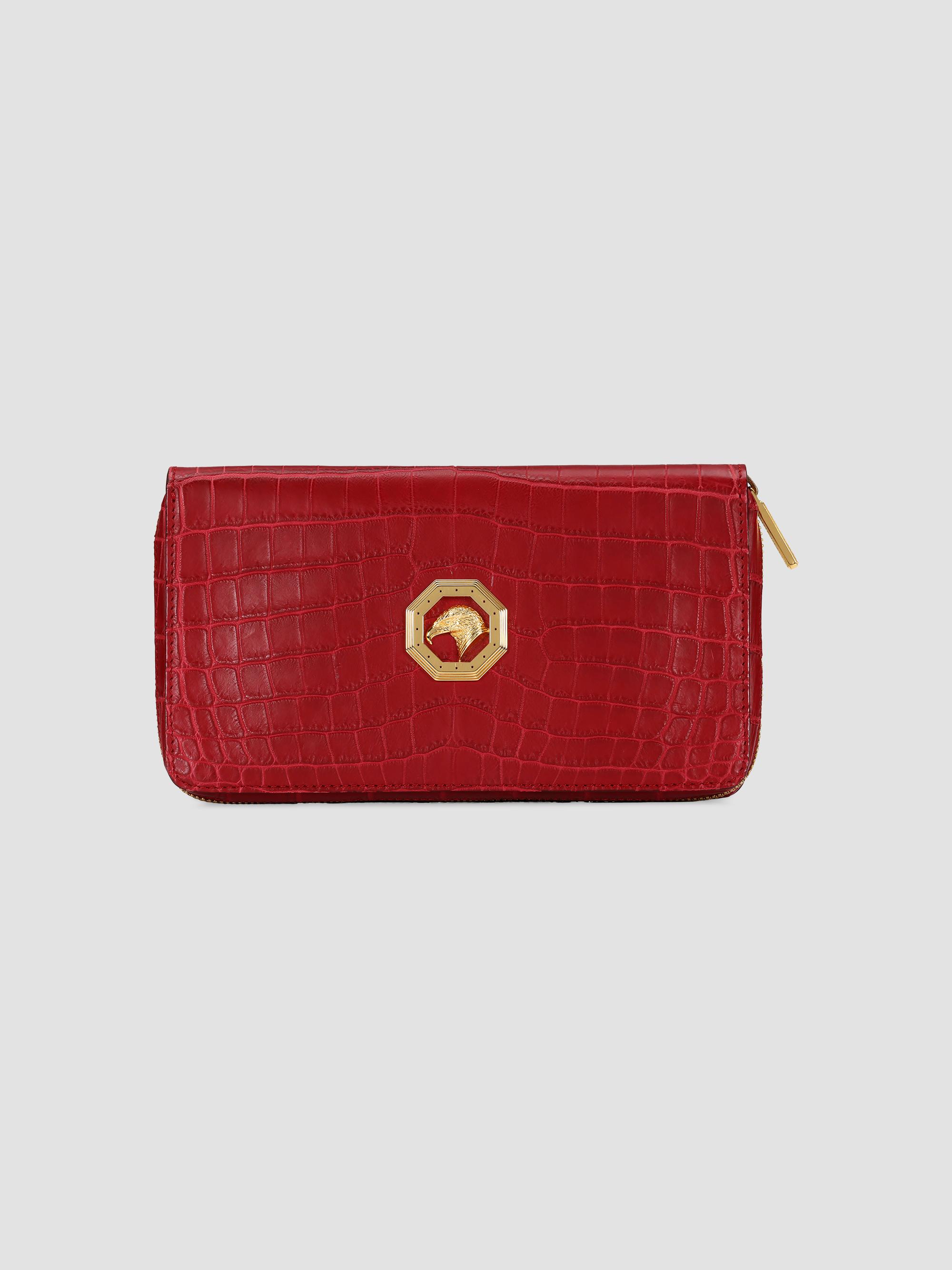 Stefano Ricci Men's Crocodile and Calf Leather Bag - Merlot Red