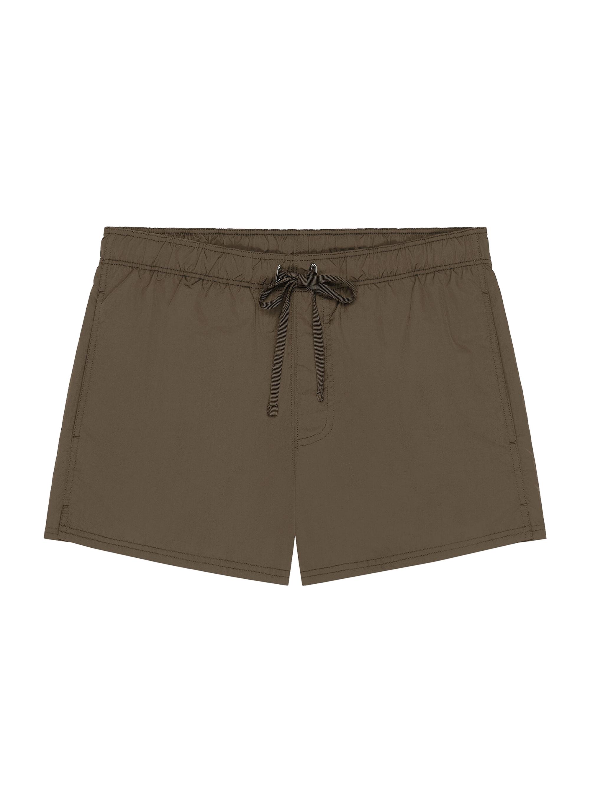 Givenchy Men's Swim Shorts with Paris Embroidery - Ebony Brown