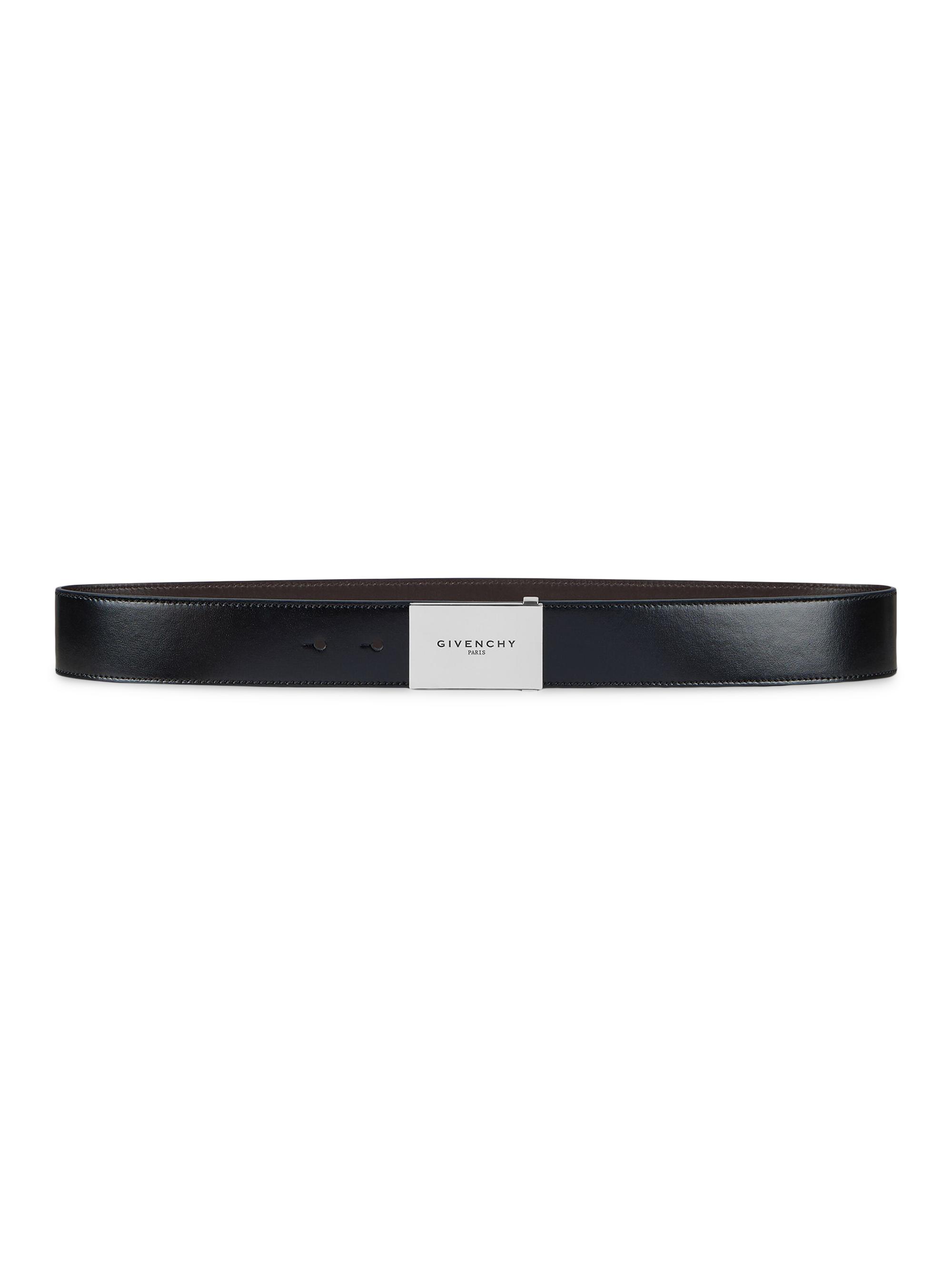 Givenchy Men's Label Reversible Belt in Leather - Black