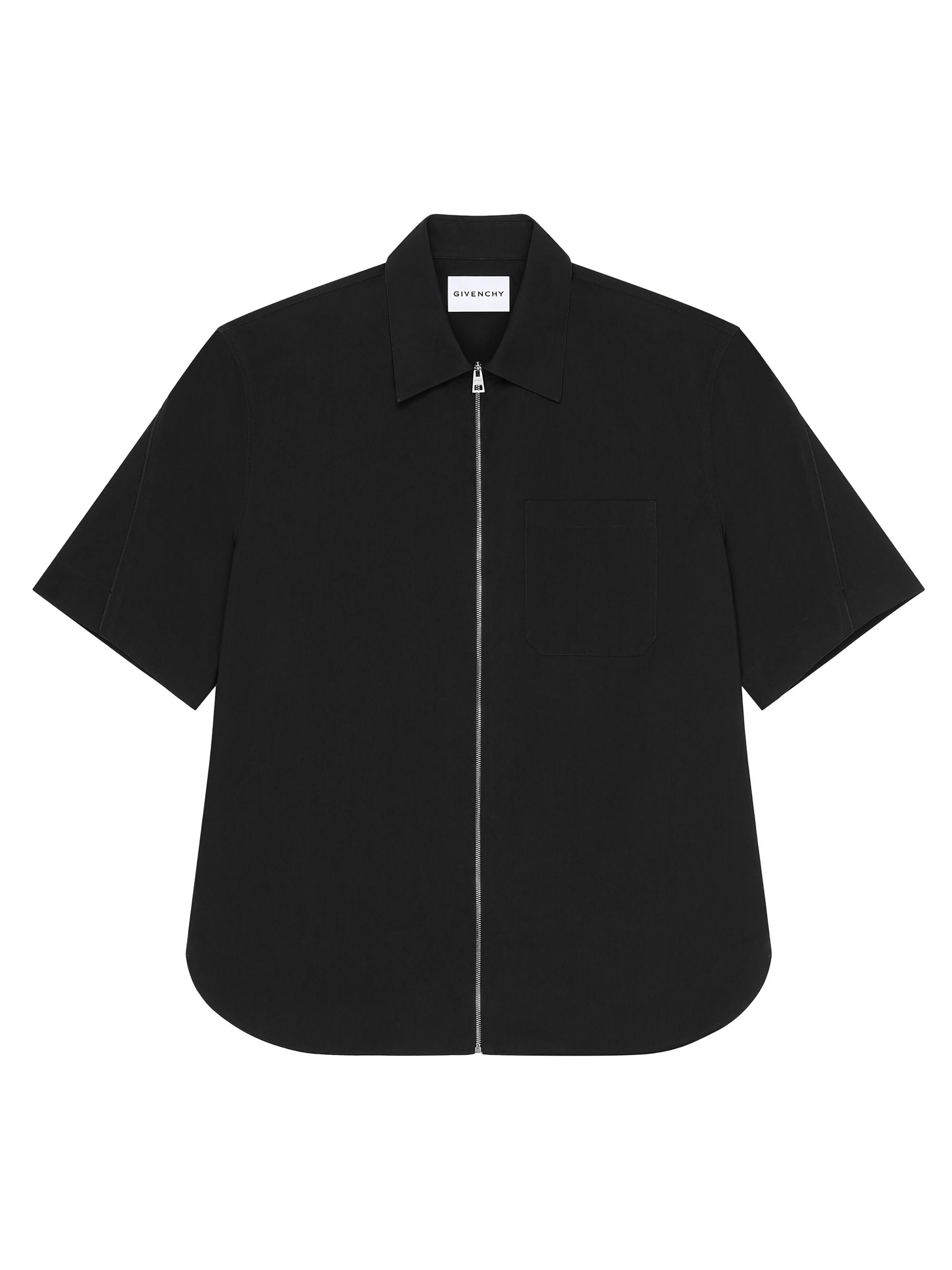 Givenchy Men's Couture Seam Zipped Shirt - Black