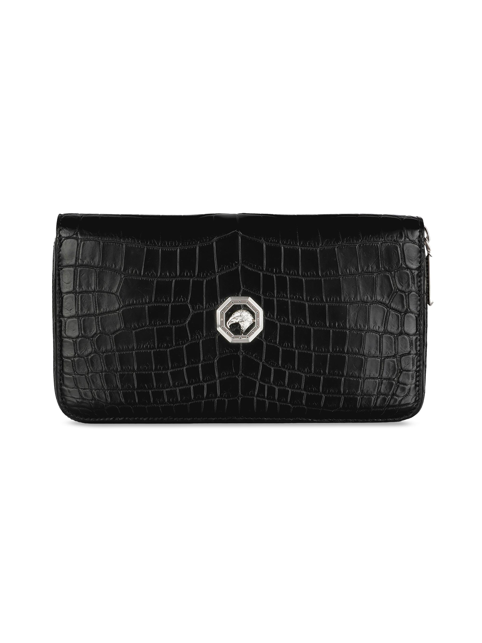 Stefano Ricci Men's Zip Around Crocodile and Calf Leather Bag - Ofxord