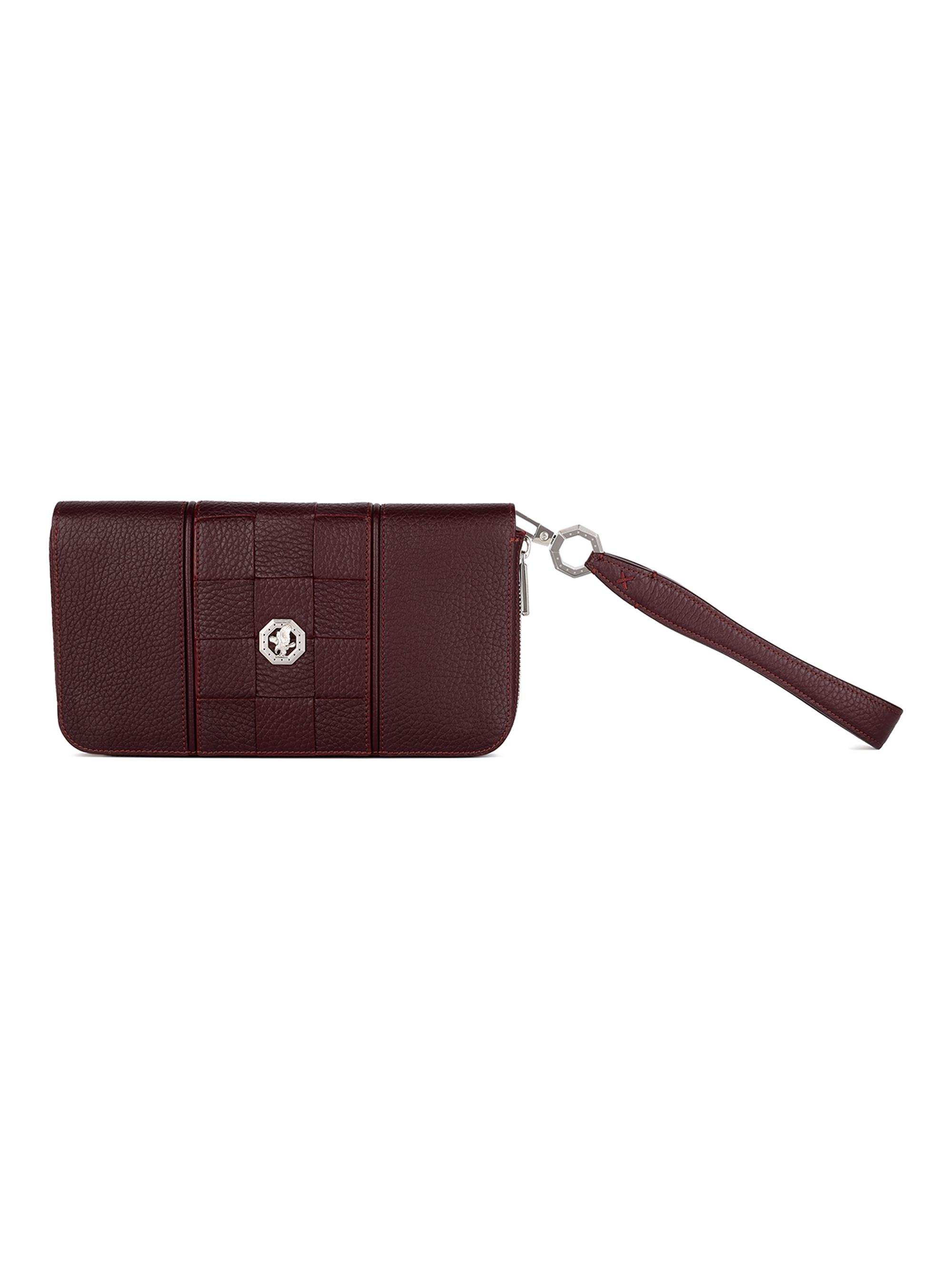 Stefano Ricci Men's Sophisticated Calf Bag with Detachable Handle - Dark Brown