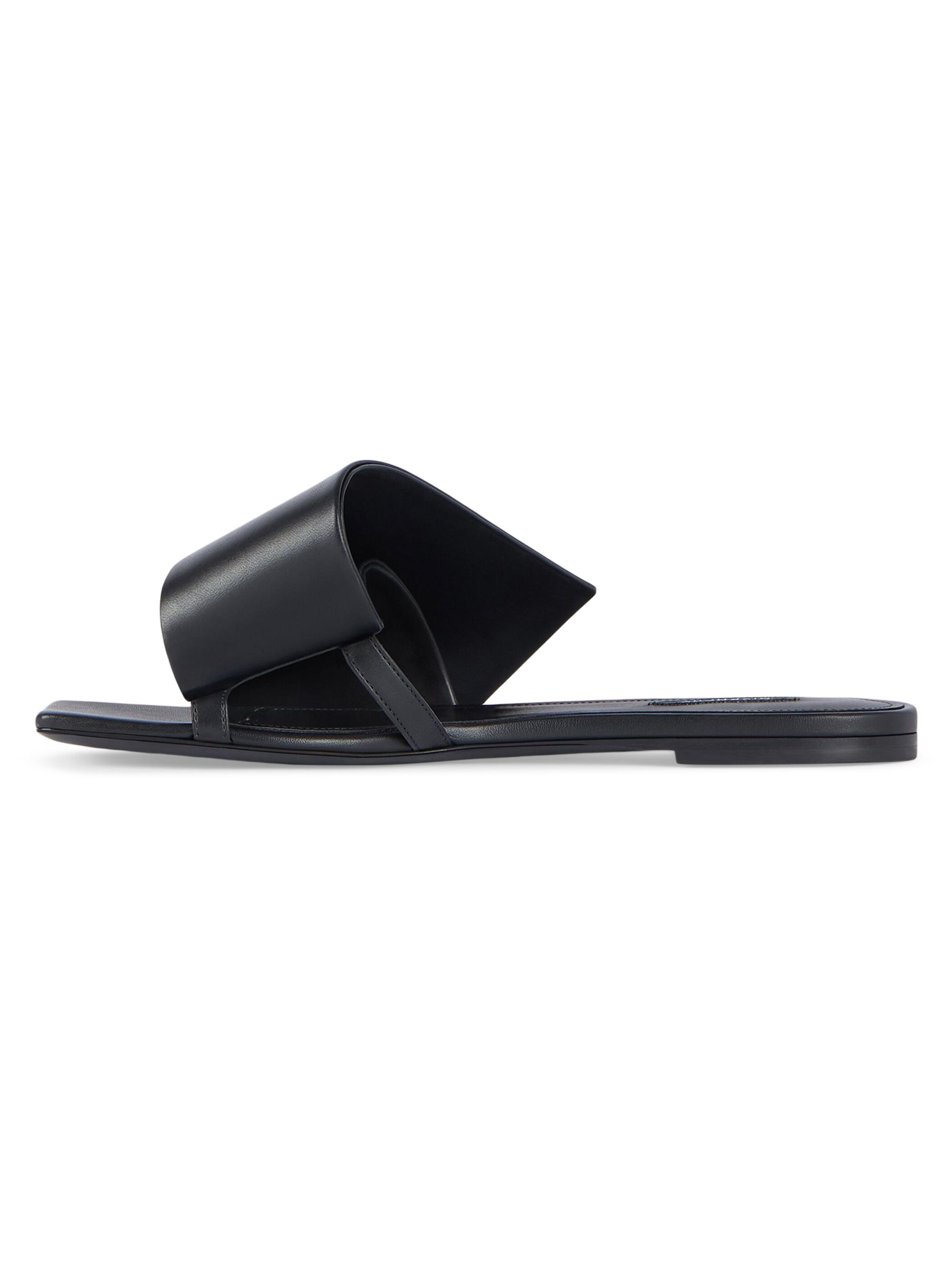 Givenchy Sliced Square Flat Sandals in Leather | Saks Fifth Avenue