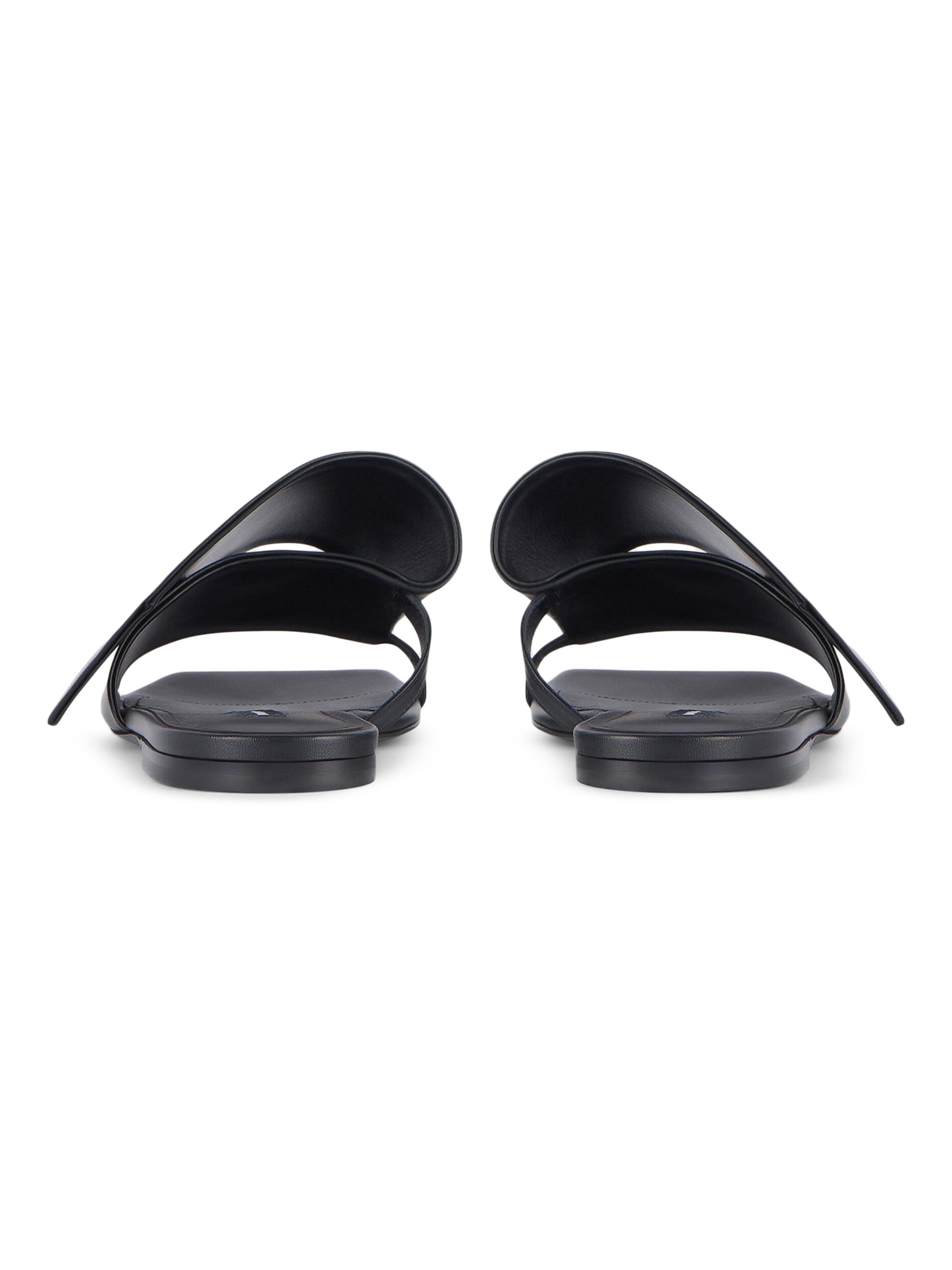Givenchy Sliced Square Flat Sandals in Leather | Saks Fifth Avenue