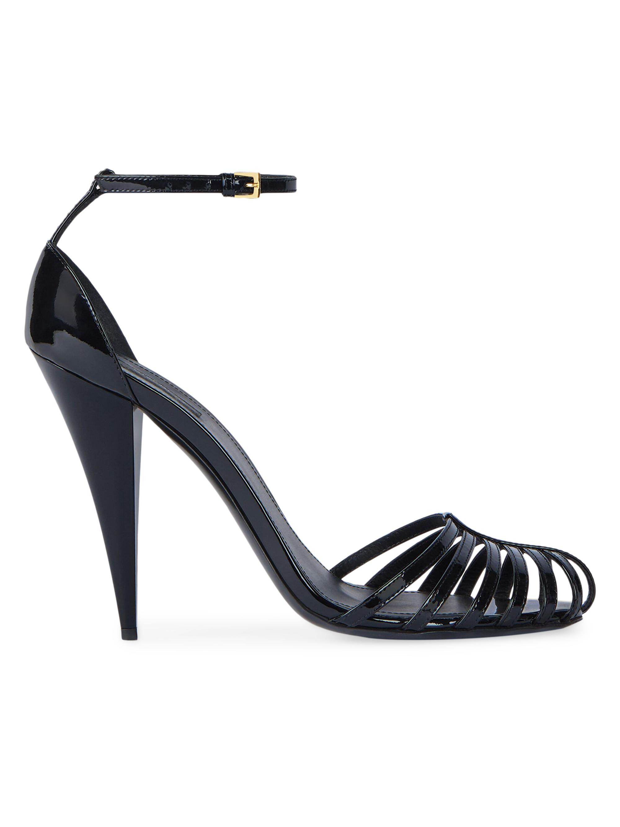 Givenchy Cage Heeled Sandals in Patent Leather | Saks Fifth Avenue