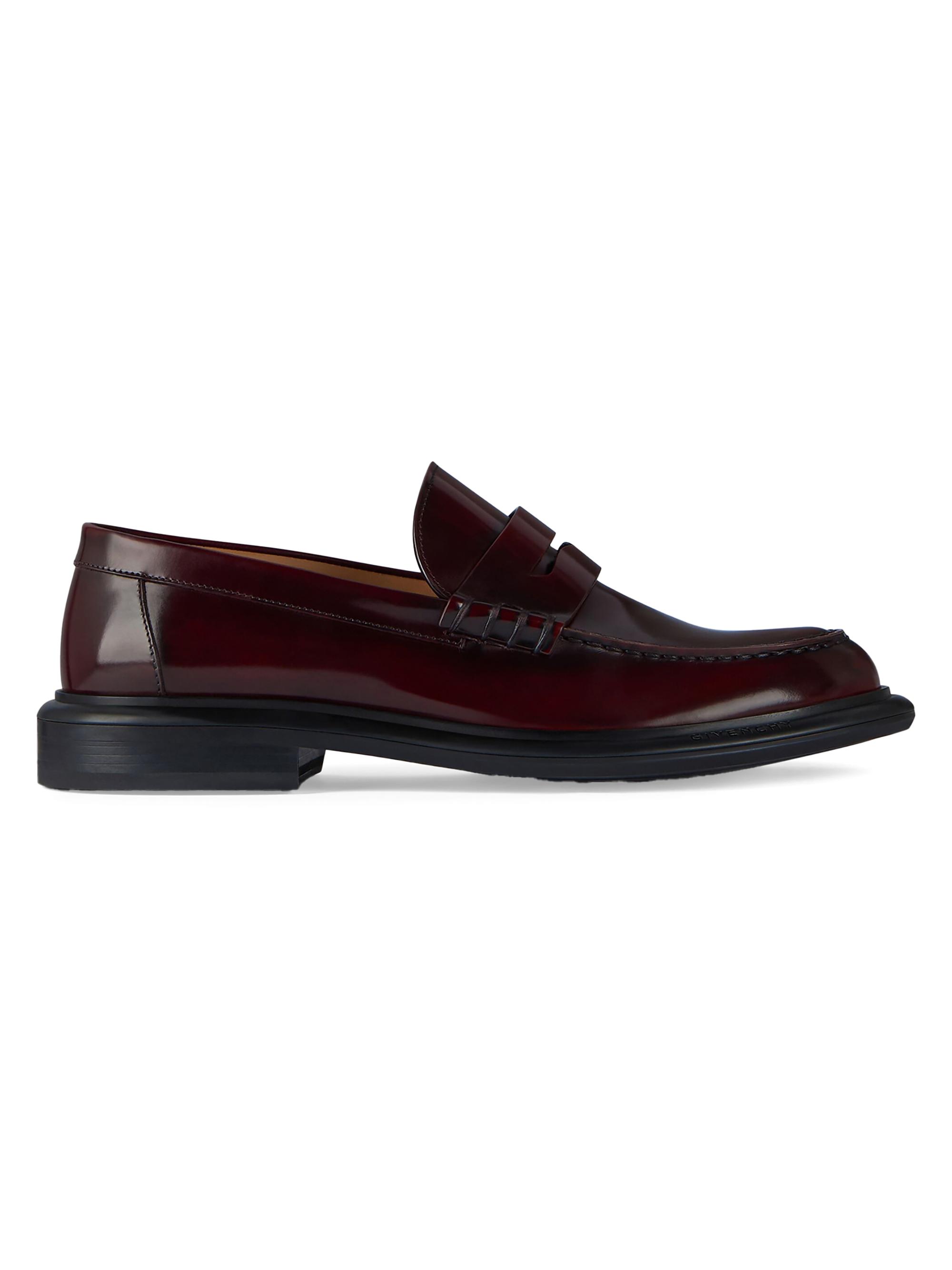 Givenchy Women's Gent Loafers in Brushed Leather - Burgundy