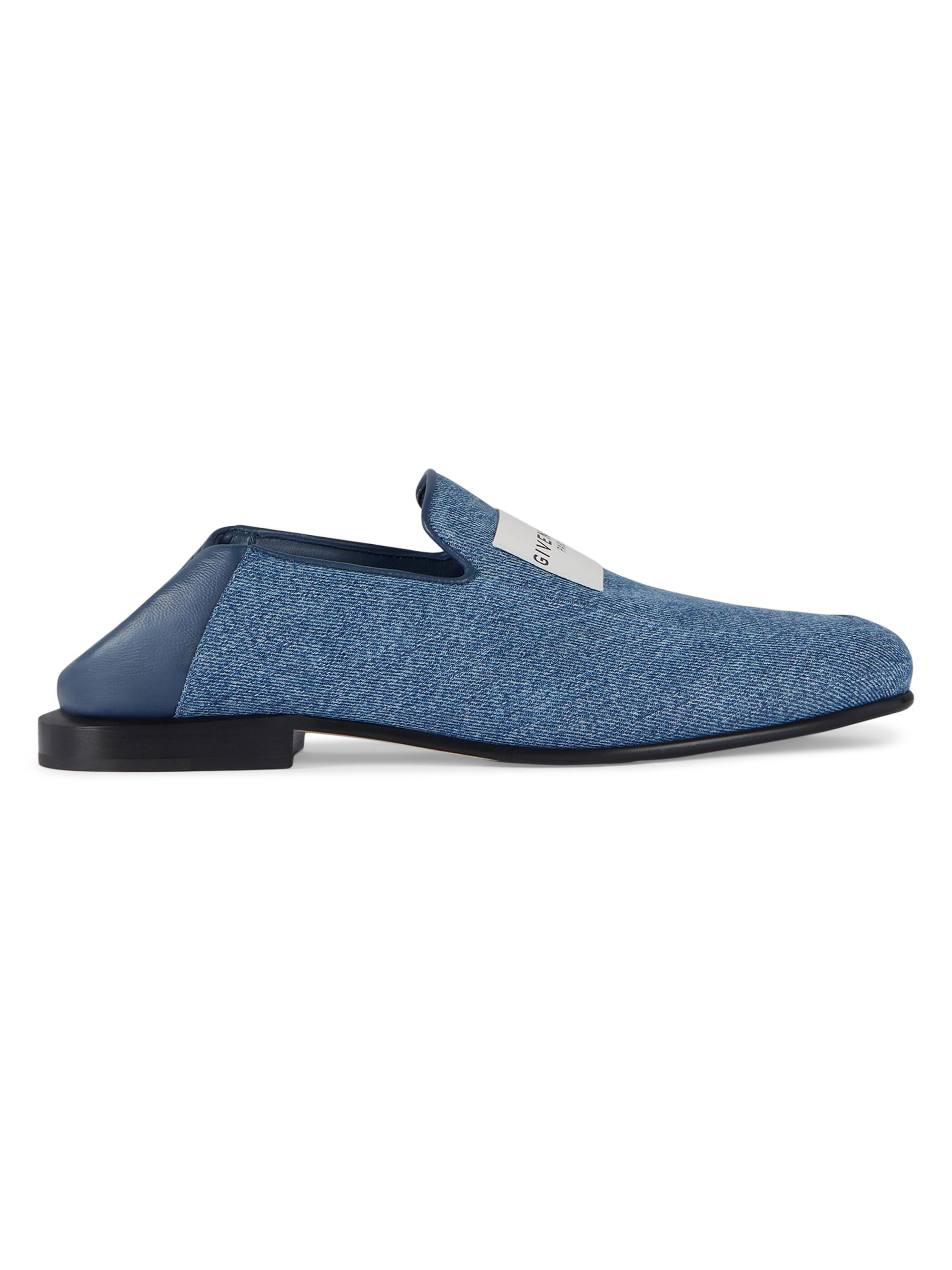 Givenchy Women's Label Loafers in Denim - Denim Blue