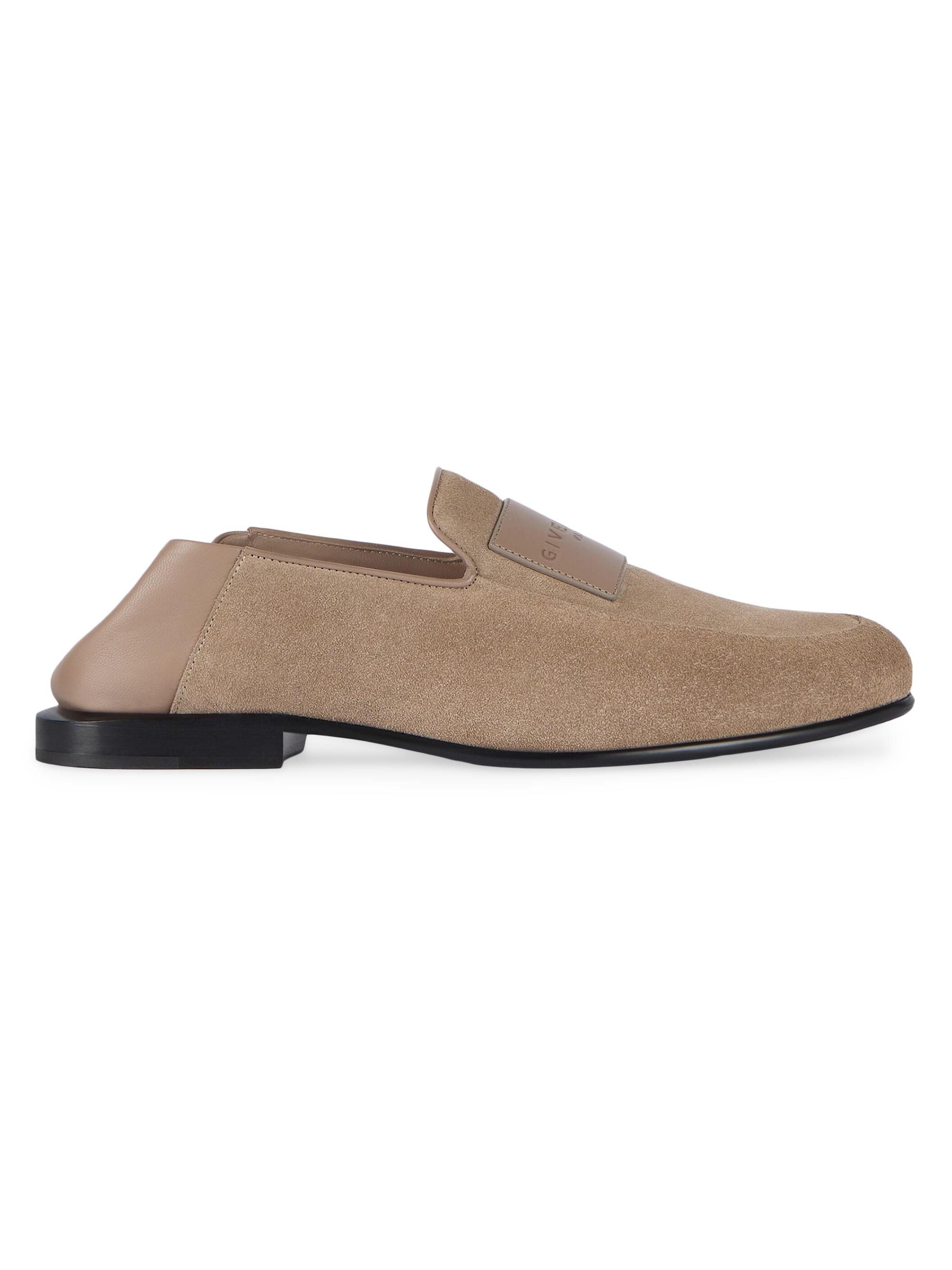 Givenchy Women's Label Loafers in Suede - Beige