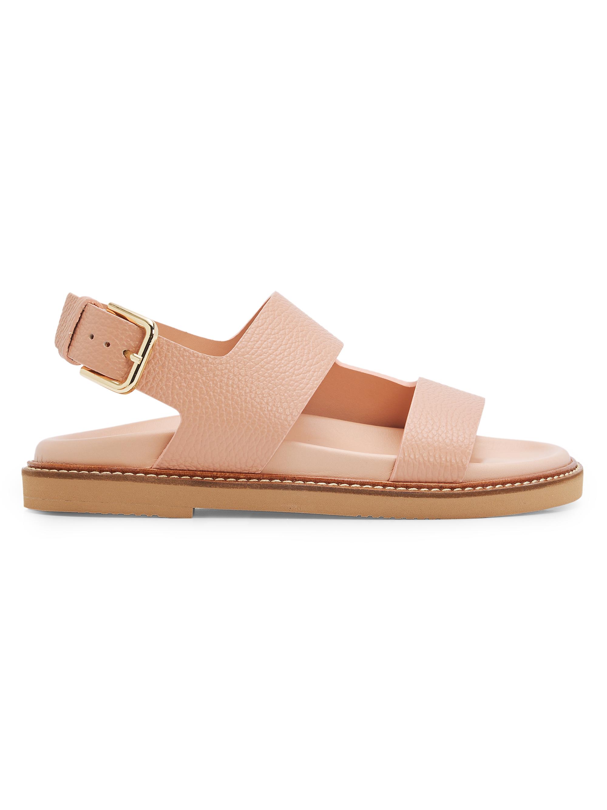 Pollini Women's Flow 40MM Leather Platform Sandals - Beige | Thumbnail 7