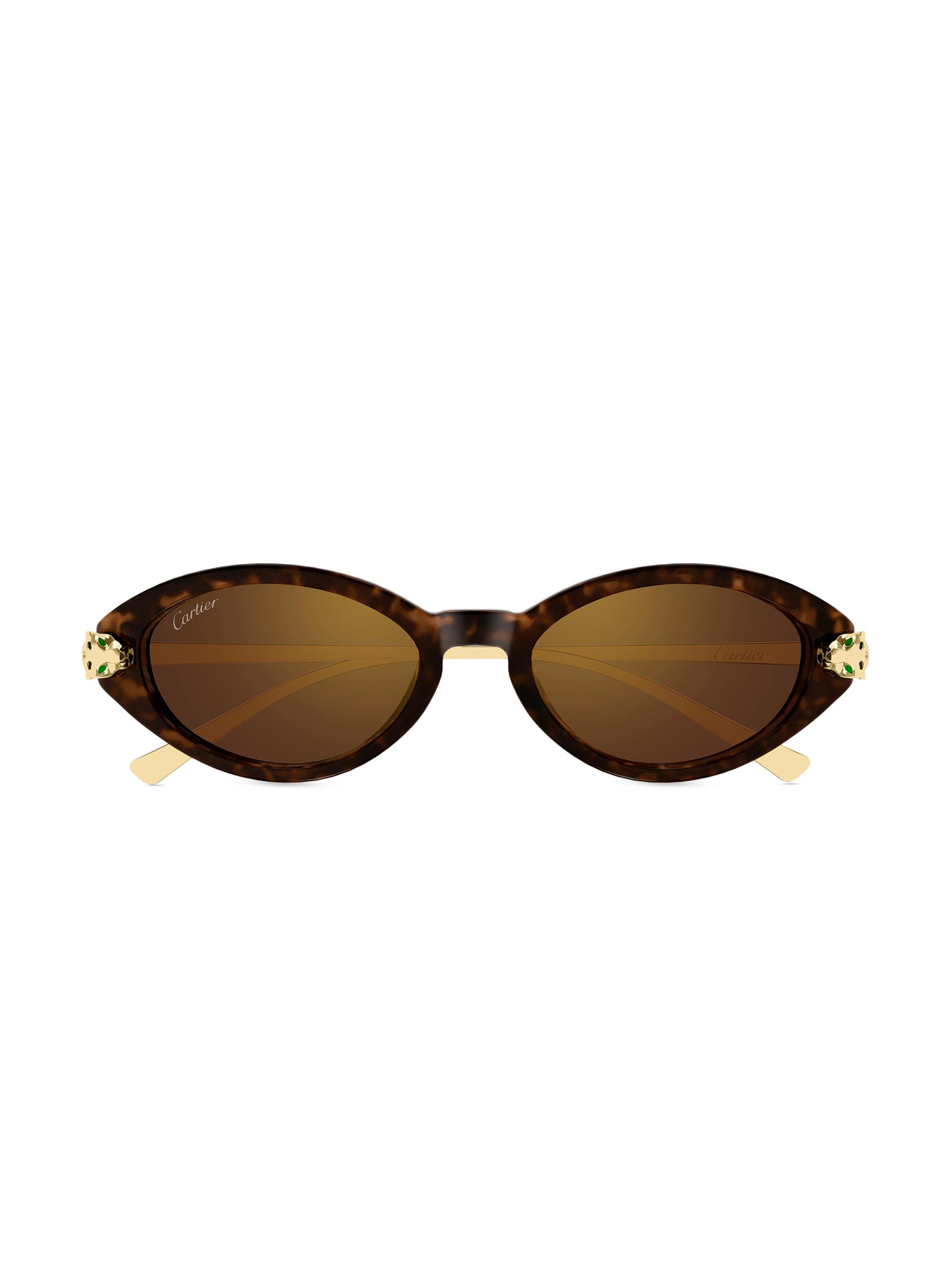 Cartier Panthère Classic 52MM 24K-Gold-Plated Almond Sunglasses