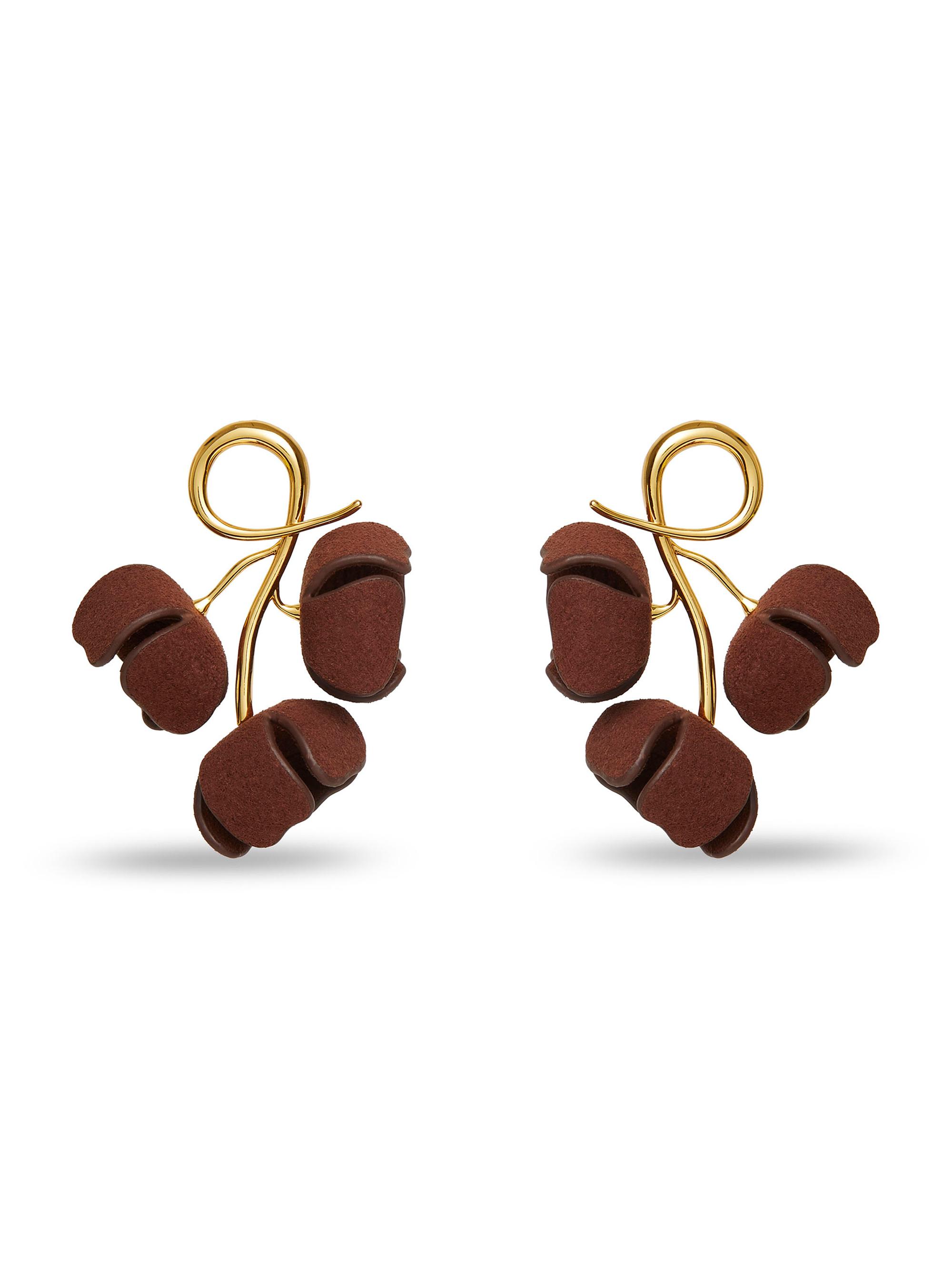 Lele Sadoughi Women's 14K-Gold-Plated & Faux Suede Bellflower Drop Earrings - Hickory