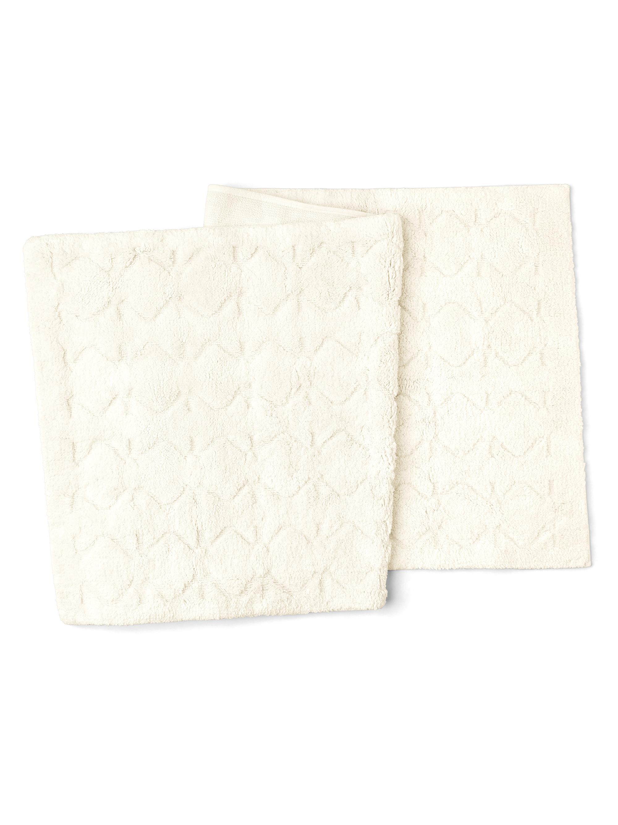 Coyuchi Diamond Shag Organic Bath Rug - Undyed