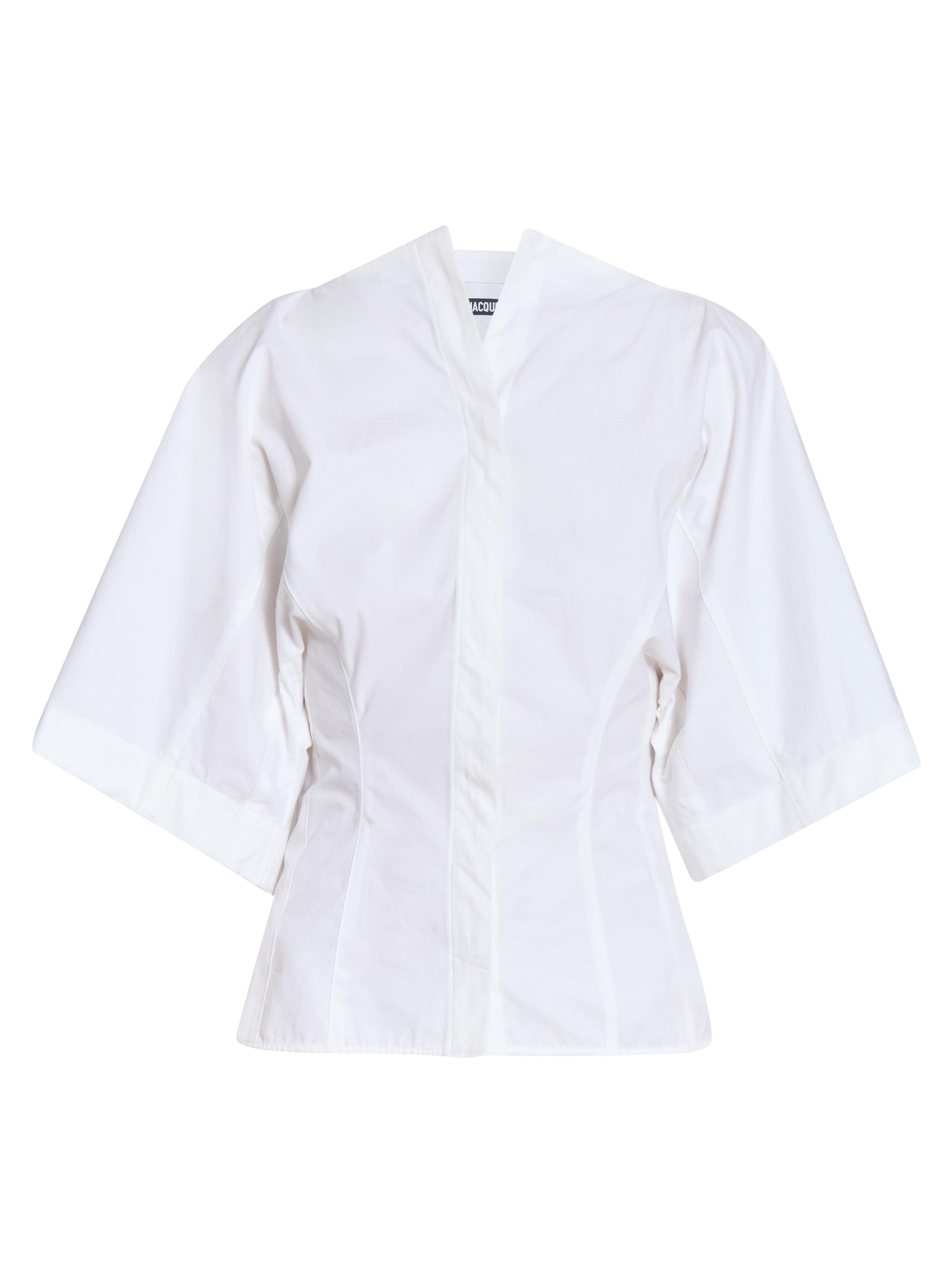 Jacquemus Women's La Moisson Cotton-Poplin Shirt - Dark Navy