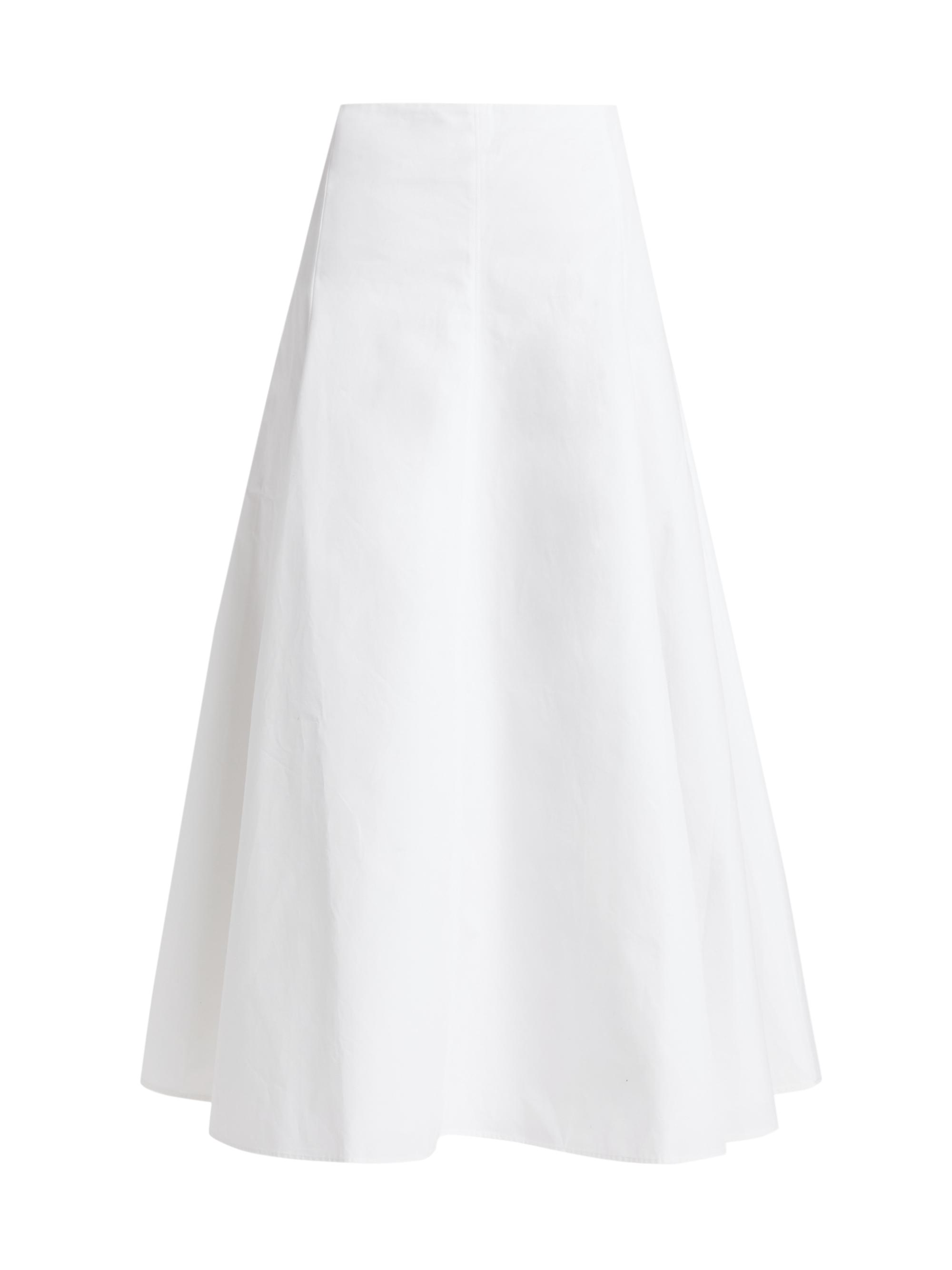 Jacquemus Women's Cotton A-Line Midi-Skirt - White