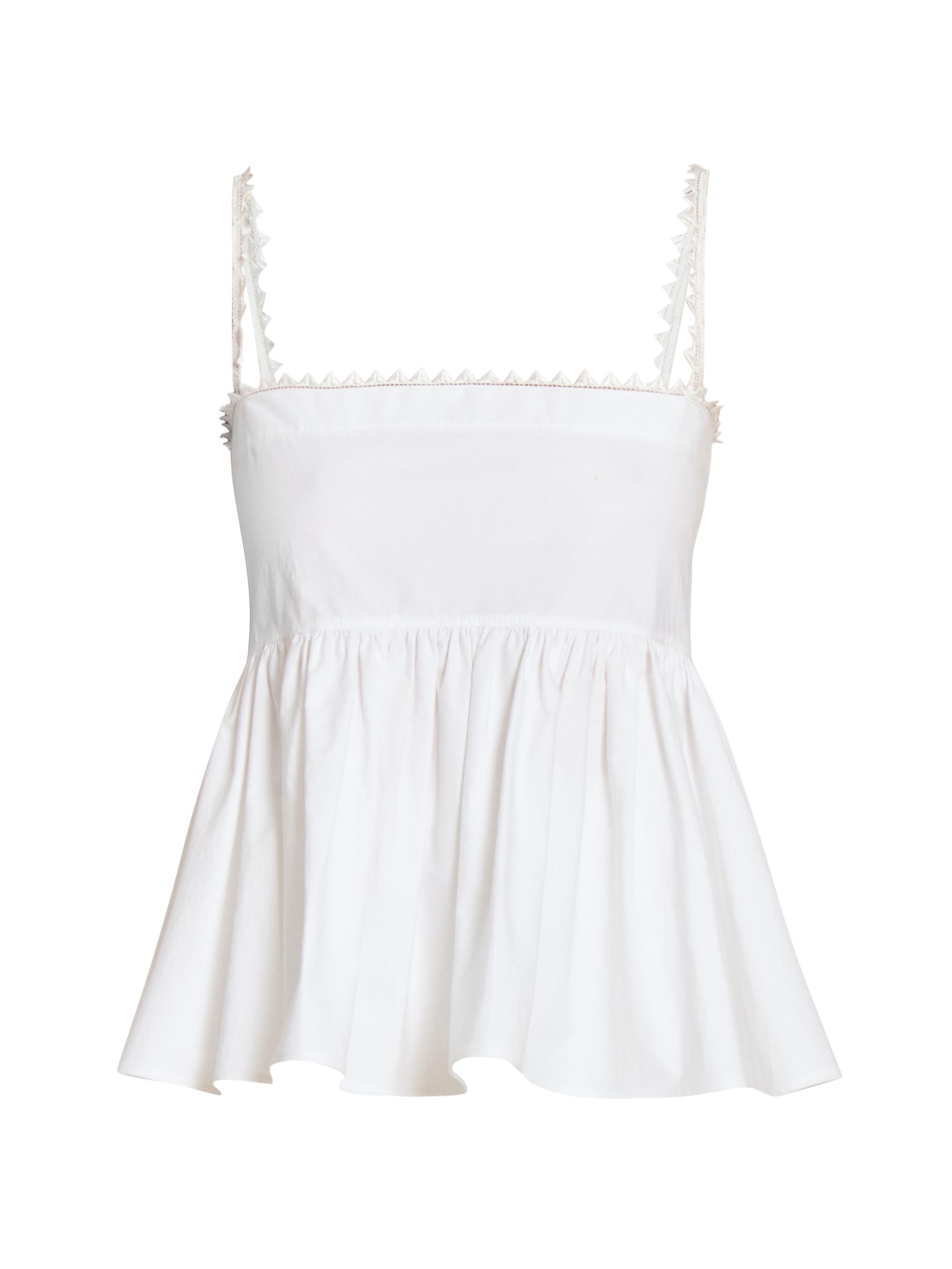 Jacquemus Women's Le Haut Traversin Cotton Peplum Top - White