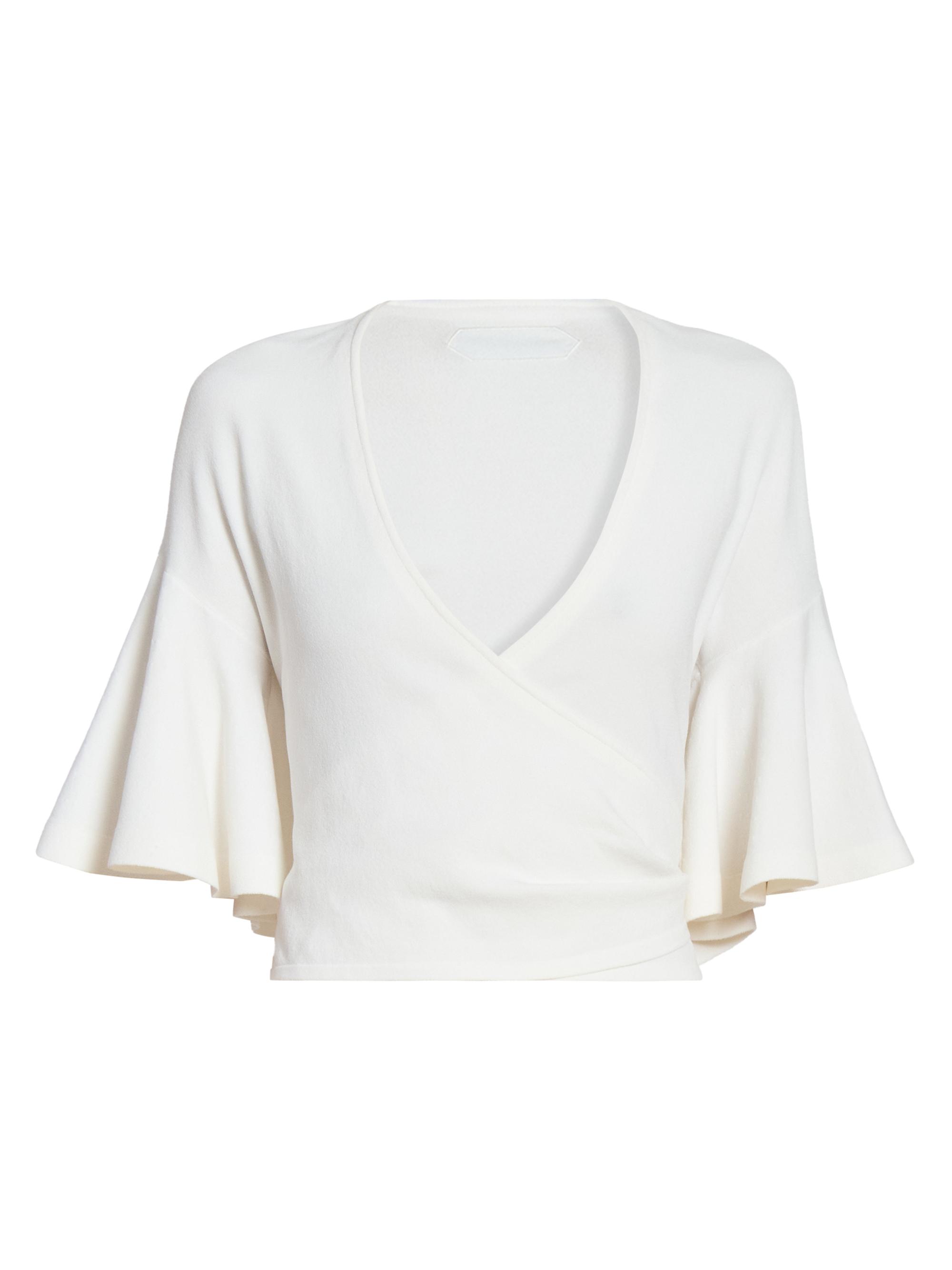 Jacquemus Women's La Maille Paysan Surplice Top - Off White