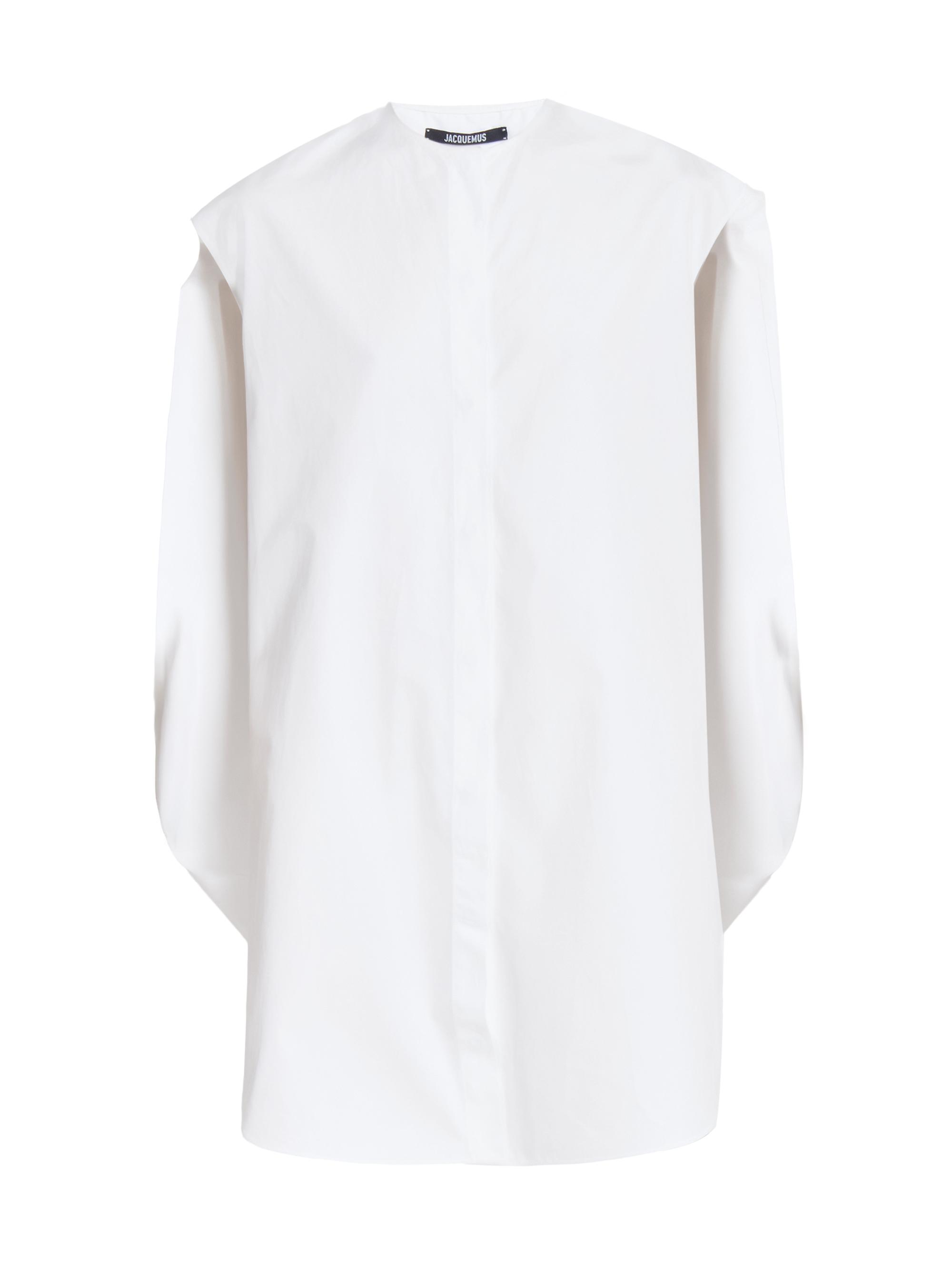 Jacquemus Women's Berlingot Cotton Shift Mini-Shirtdress - White
