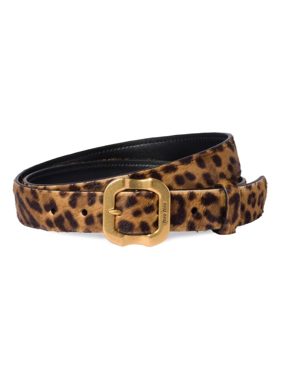 Miu Miu Calf Hair Leather Belt | Saks Fifth Avenue