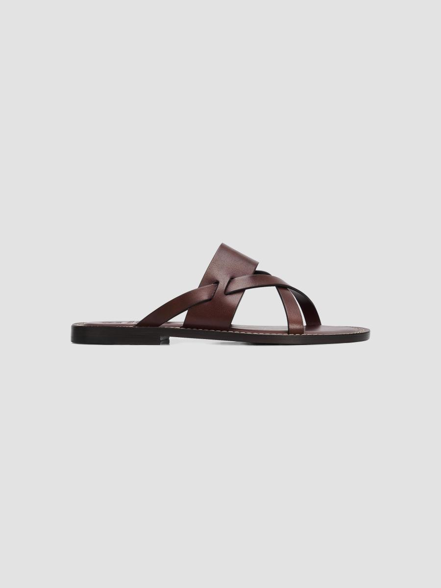 Brunello Cucinelli Strappy Leather Sandals | Saks Fifth Avenue