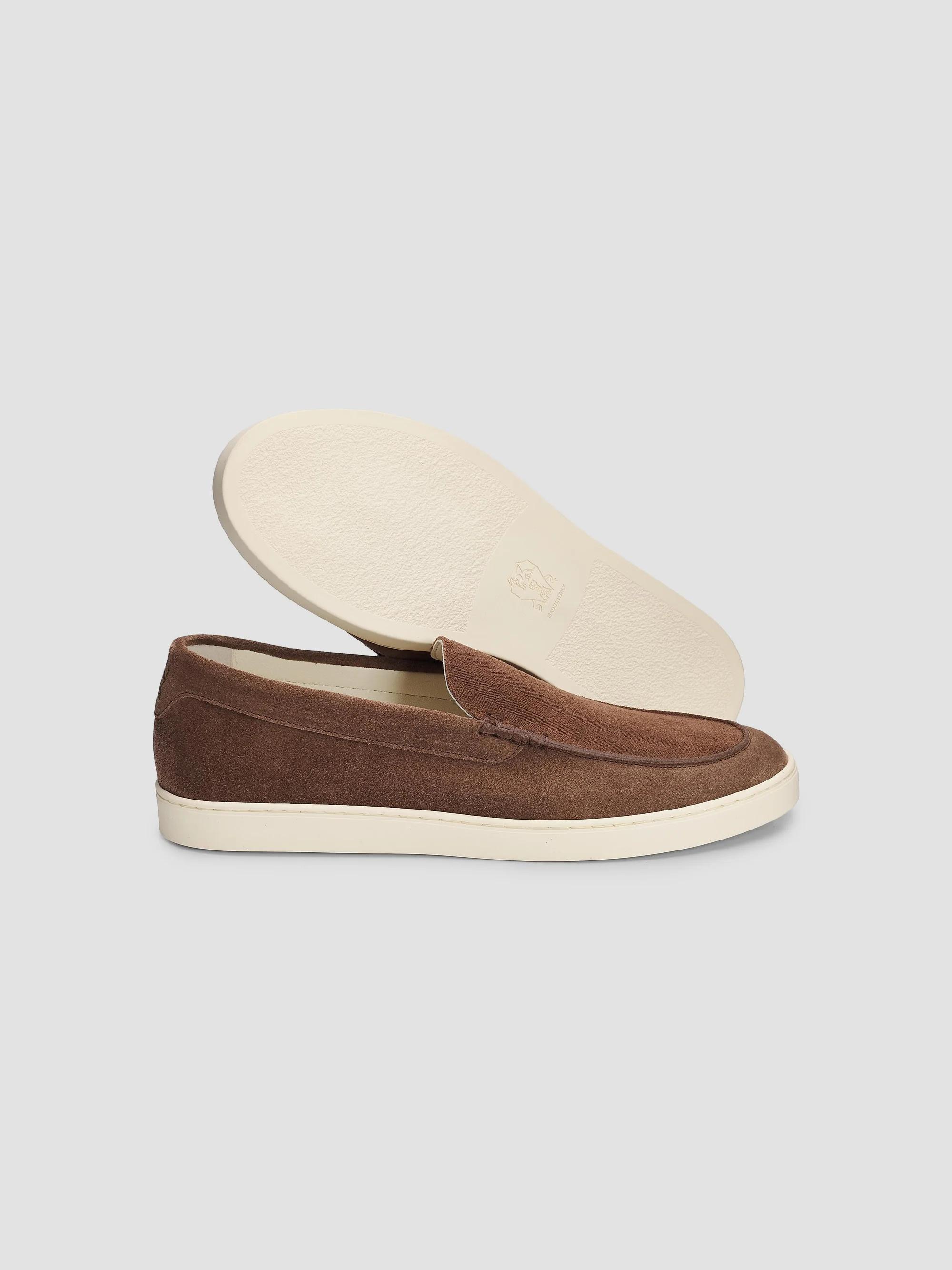 Brunello Cucinelli Herringbone Suede Loafers | Saks Fifth Avenue
