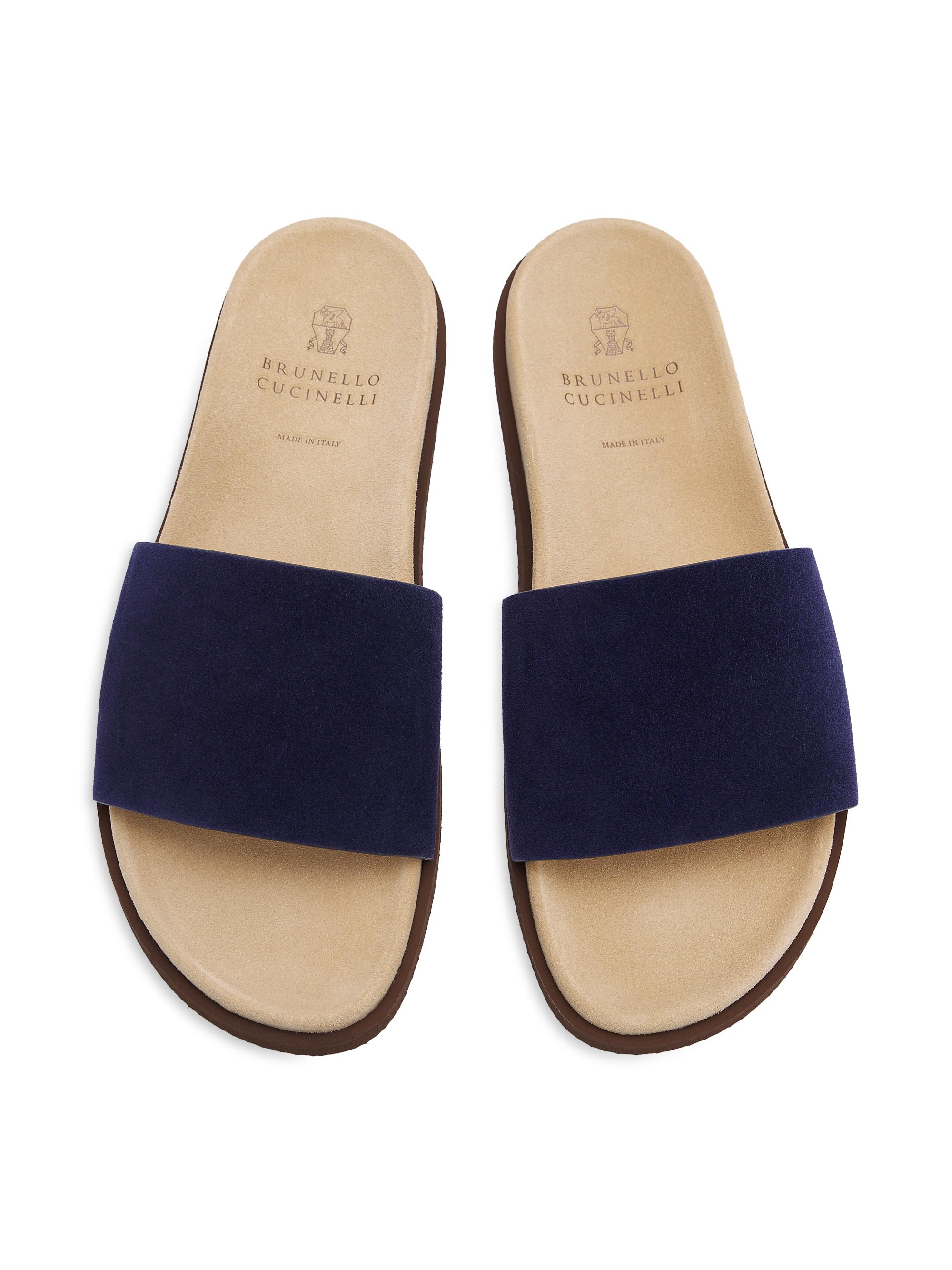 Brunello Cucinelli Suede Slide Sandals | Saks Fifth Avenue