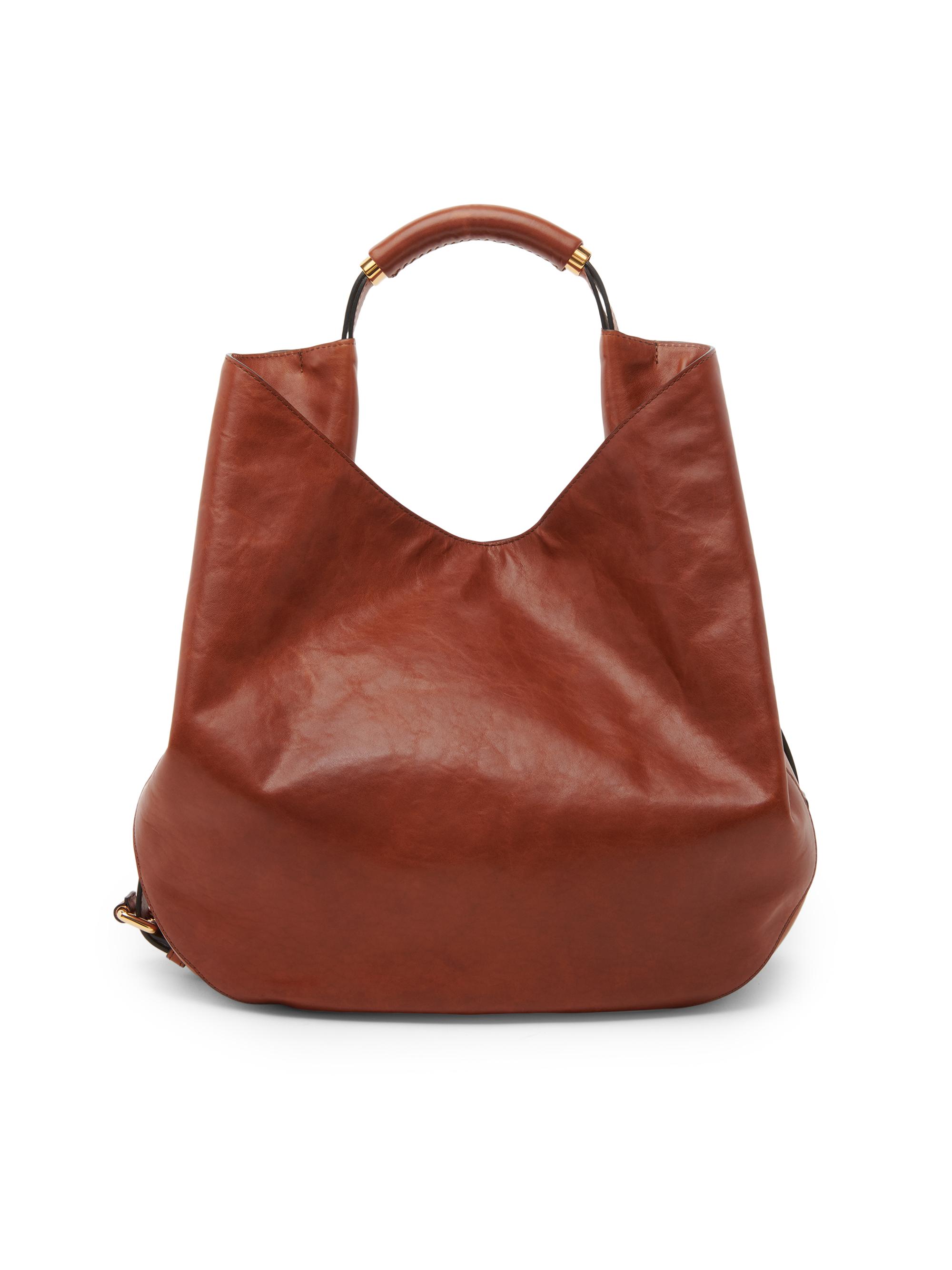 Moschino Women's Handle Me Leather Hobo Bag - Hide