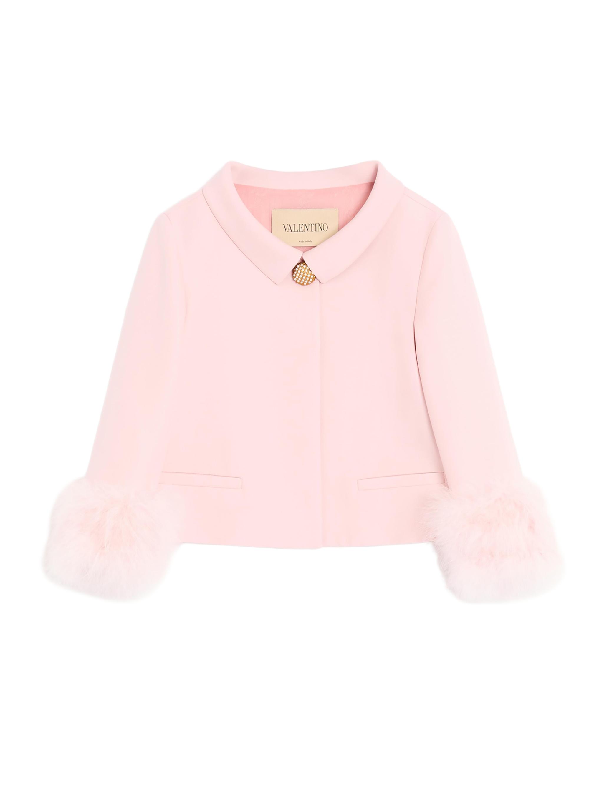 Valentino Garavani Women's Crepe Couture Jacket with Feathers - Rose