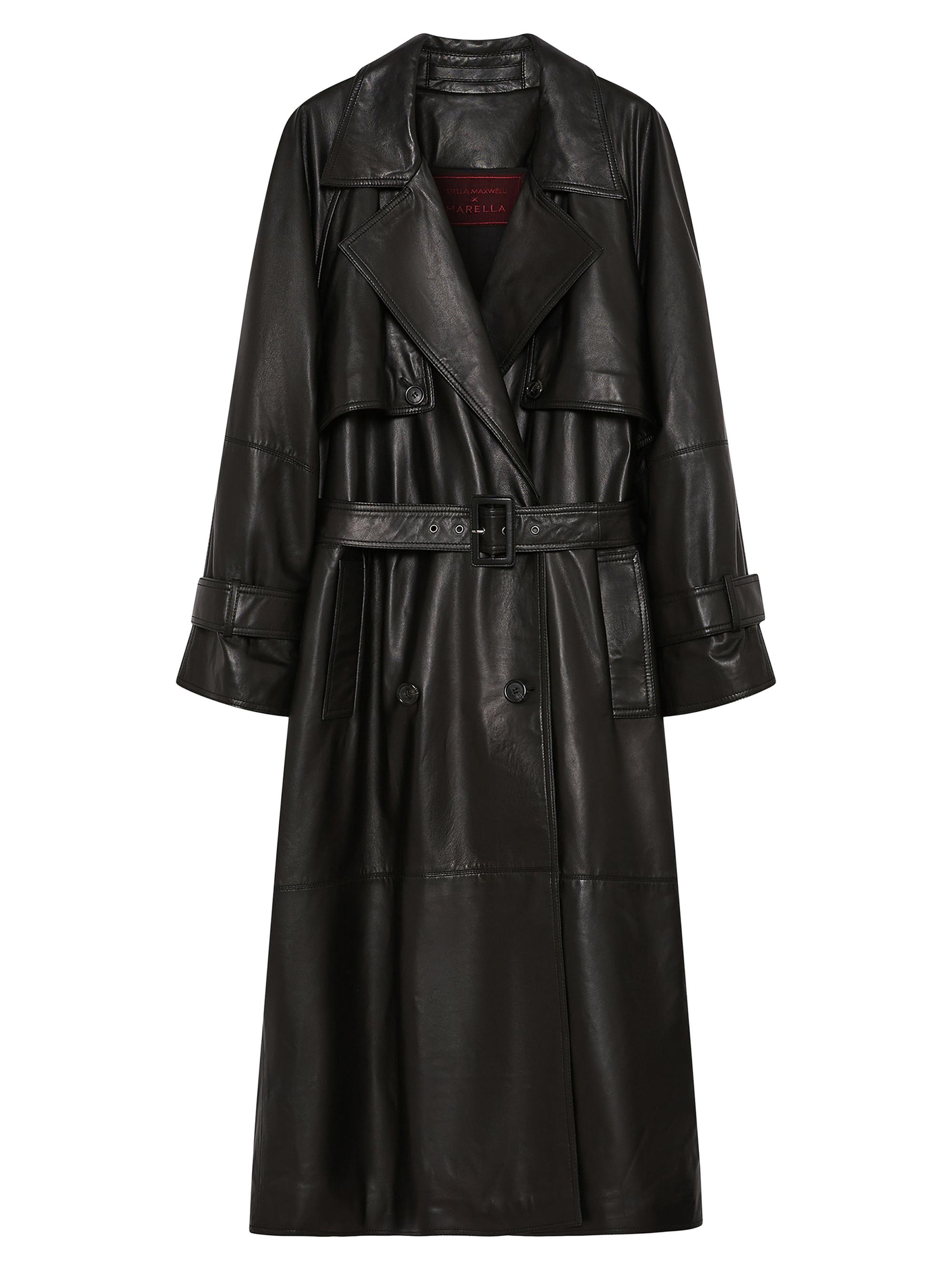 Toccin Chloe Croc-Embossed Faux Leather Trench Coat | Saks Fifth