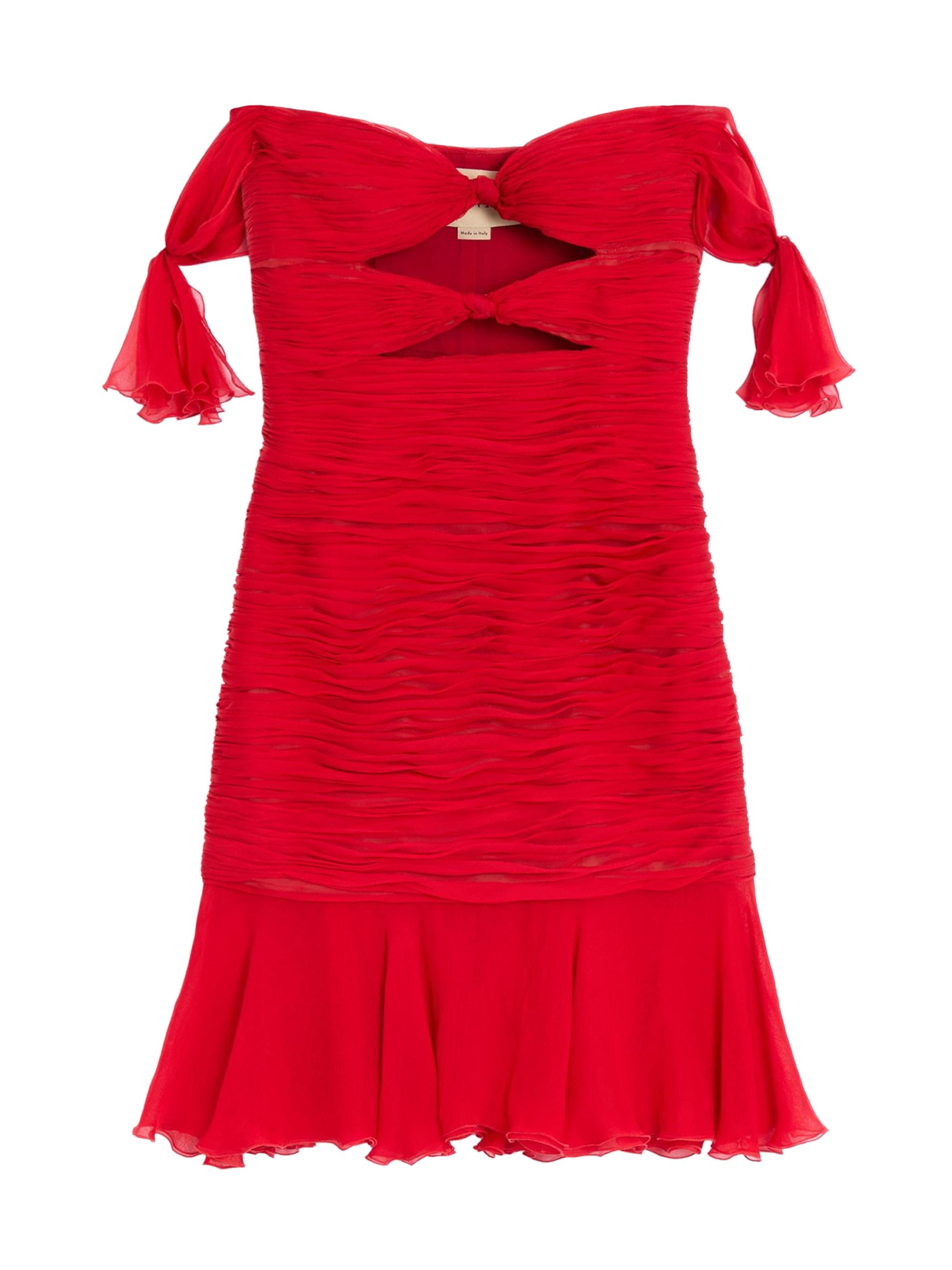 Valentino Garavani Women's Chiffon Short Dress - Red