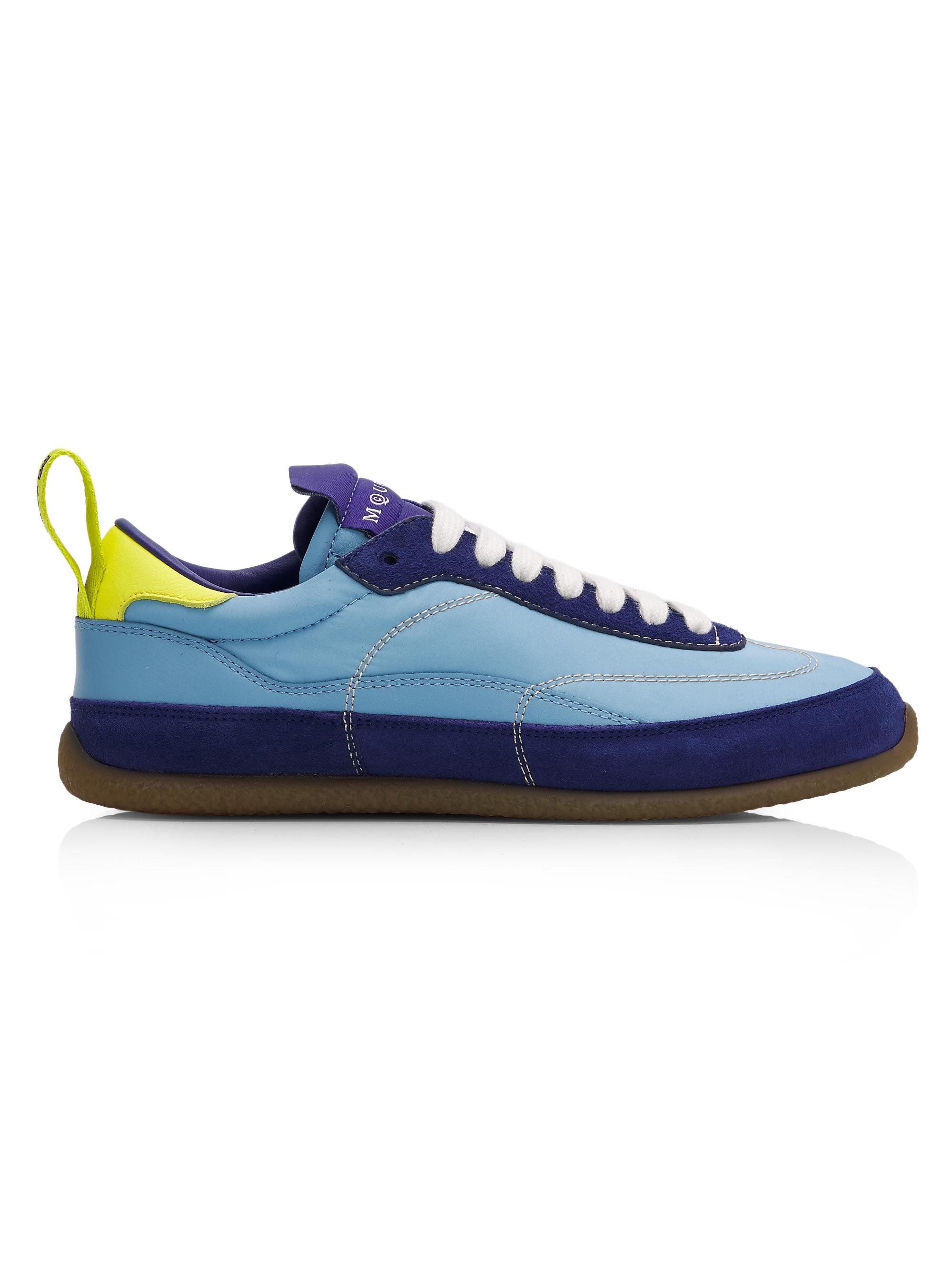 McQueen Women's EC1 Colorblocked Low-Top Sneakers - Demin Blue Navy Yellow