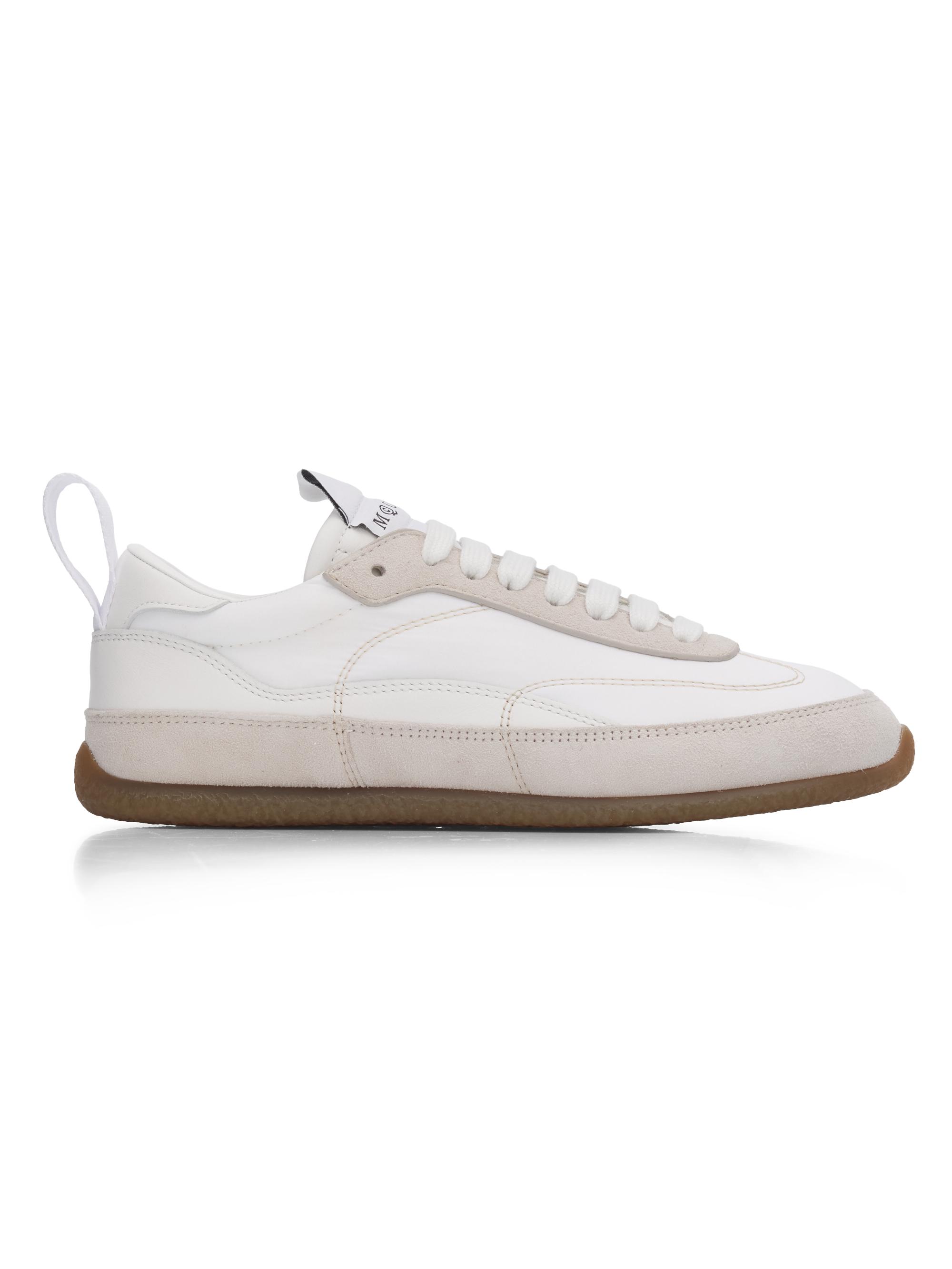McQueen Women's EC1 Leather Low-Top Sneakers - White Lamb