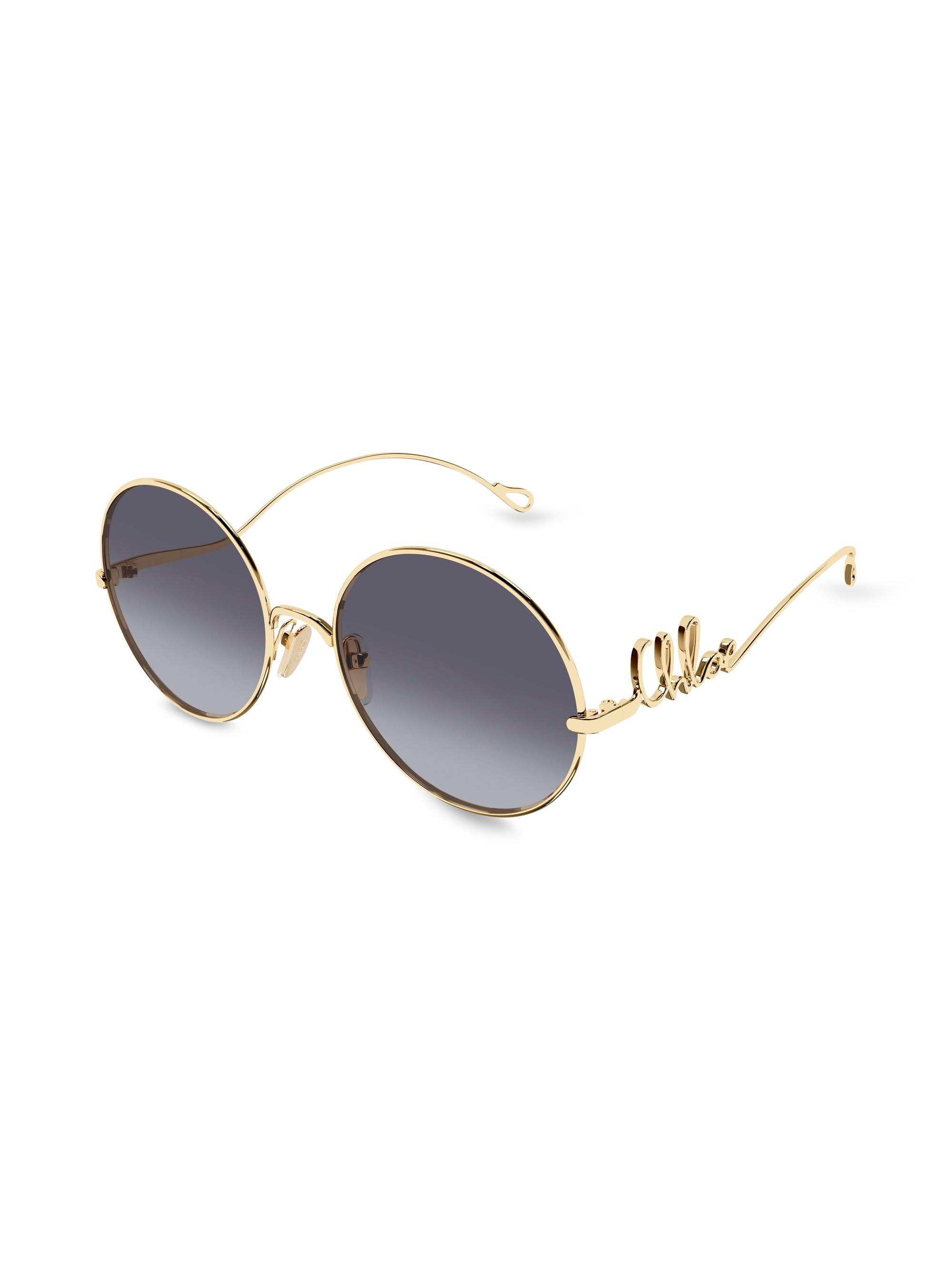 Chloé Women's  Iconic 56MM Round Sunglasses - Gold Grey
