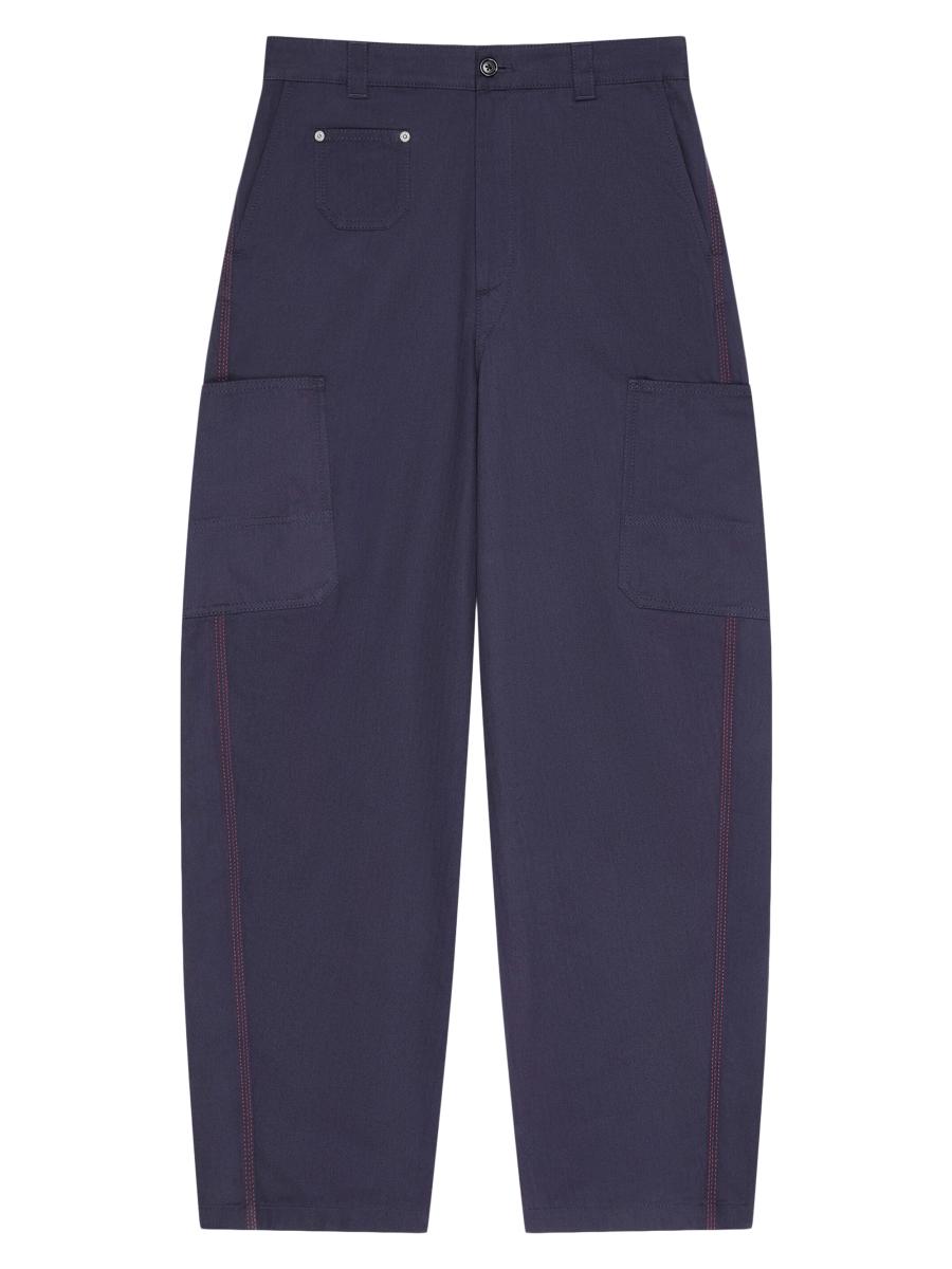 Givenchy Men's Couture Seam Cargo Trousers In Herringbone Denim In Blue