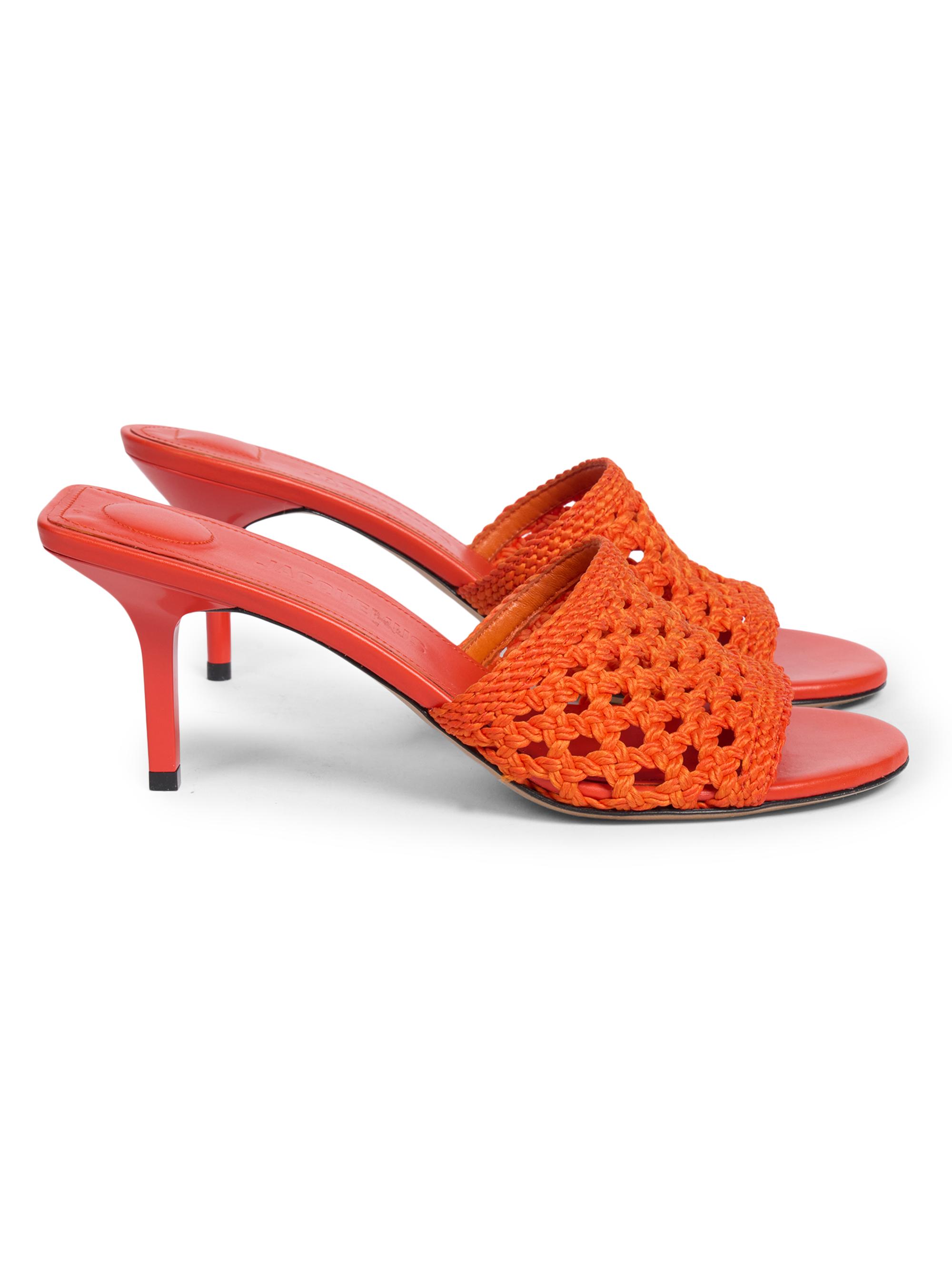 Jacquemus Women's Les Cubisto Leather Mules - Orange