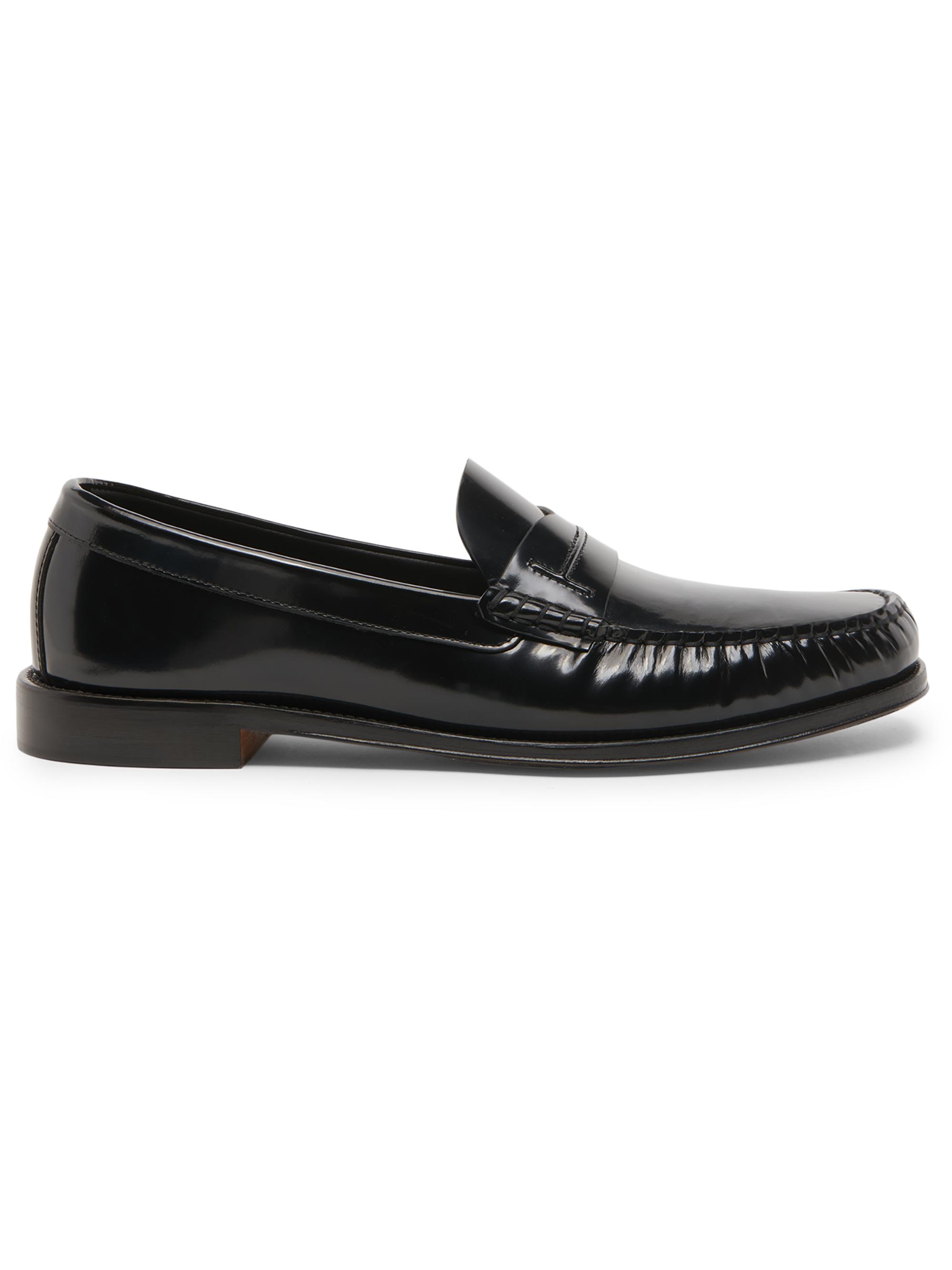 TOM FORD Men's Burnished Leather Penny Loafers - Black