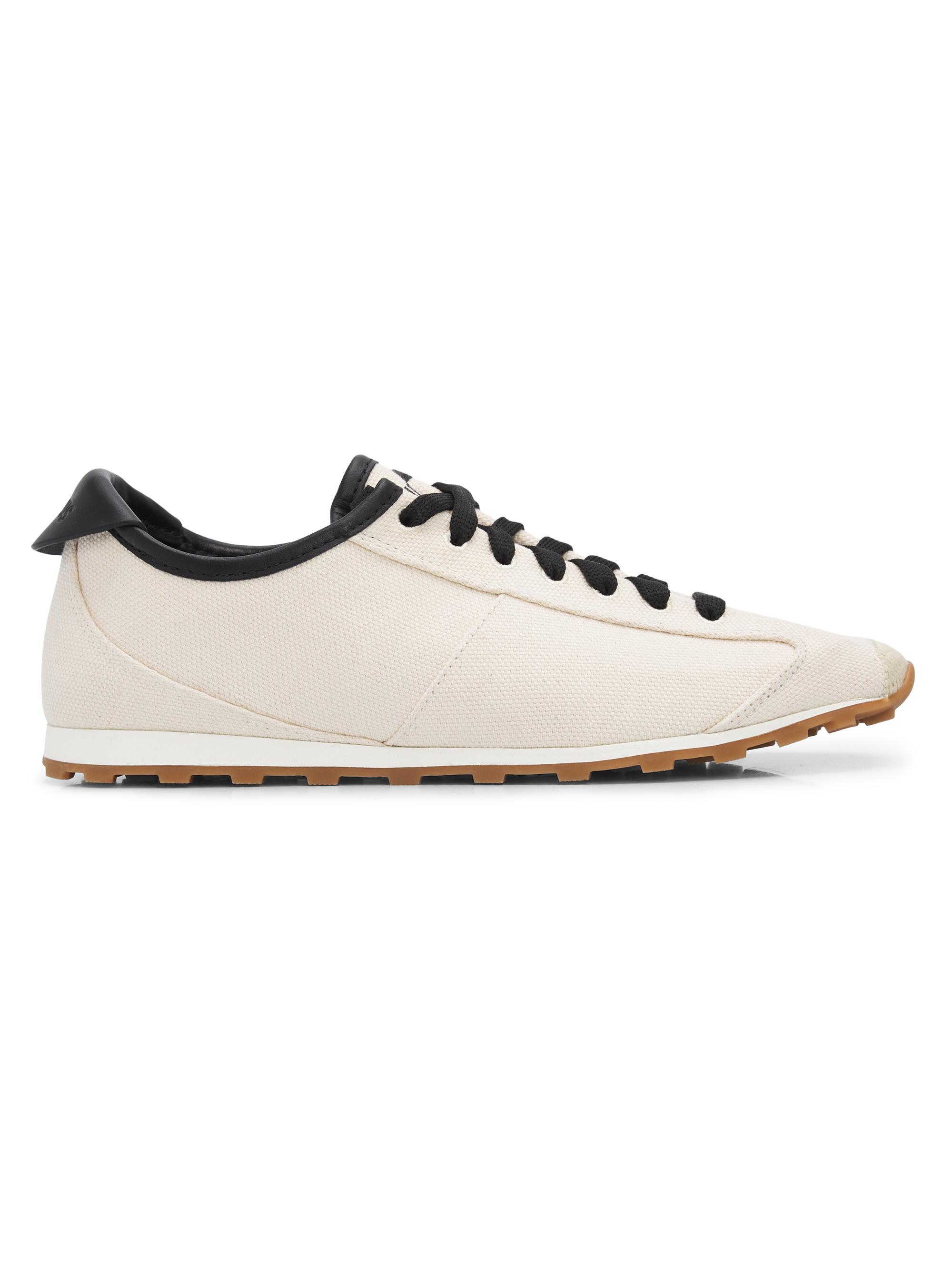 Jacquemus Women's Contrast-Trim Low-Top Tennis Sneakers - Light Beige