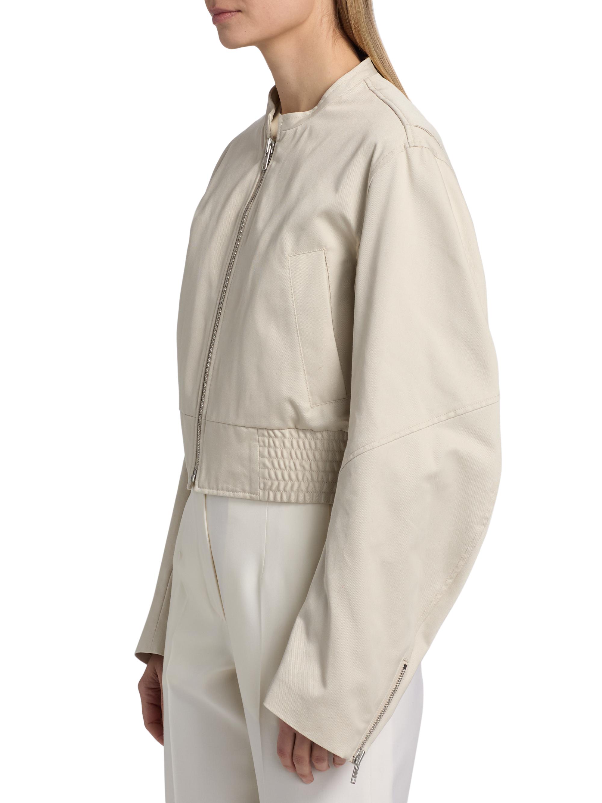 MM6 Maison Margiela ベージュクロップド ジャケット大人もOK MM6 Maison Margiela Cropped Bomber Jacket | Saks Fifth Avenue