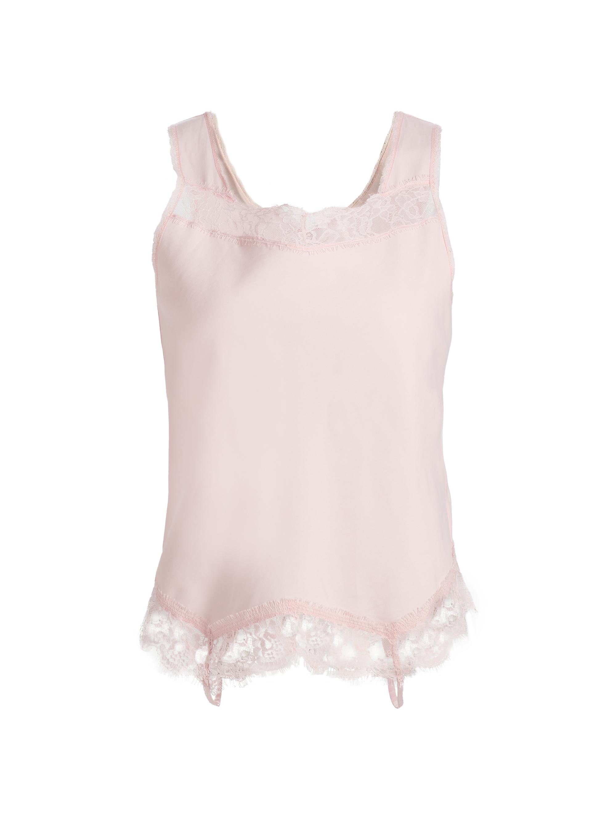 MM6 Maison Margiela Women's Mirrored Lace Slip Top - Pink - Women's Clothing
