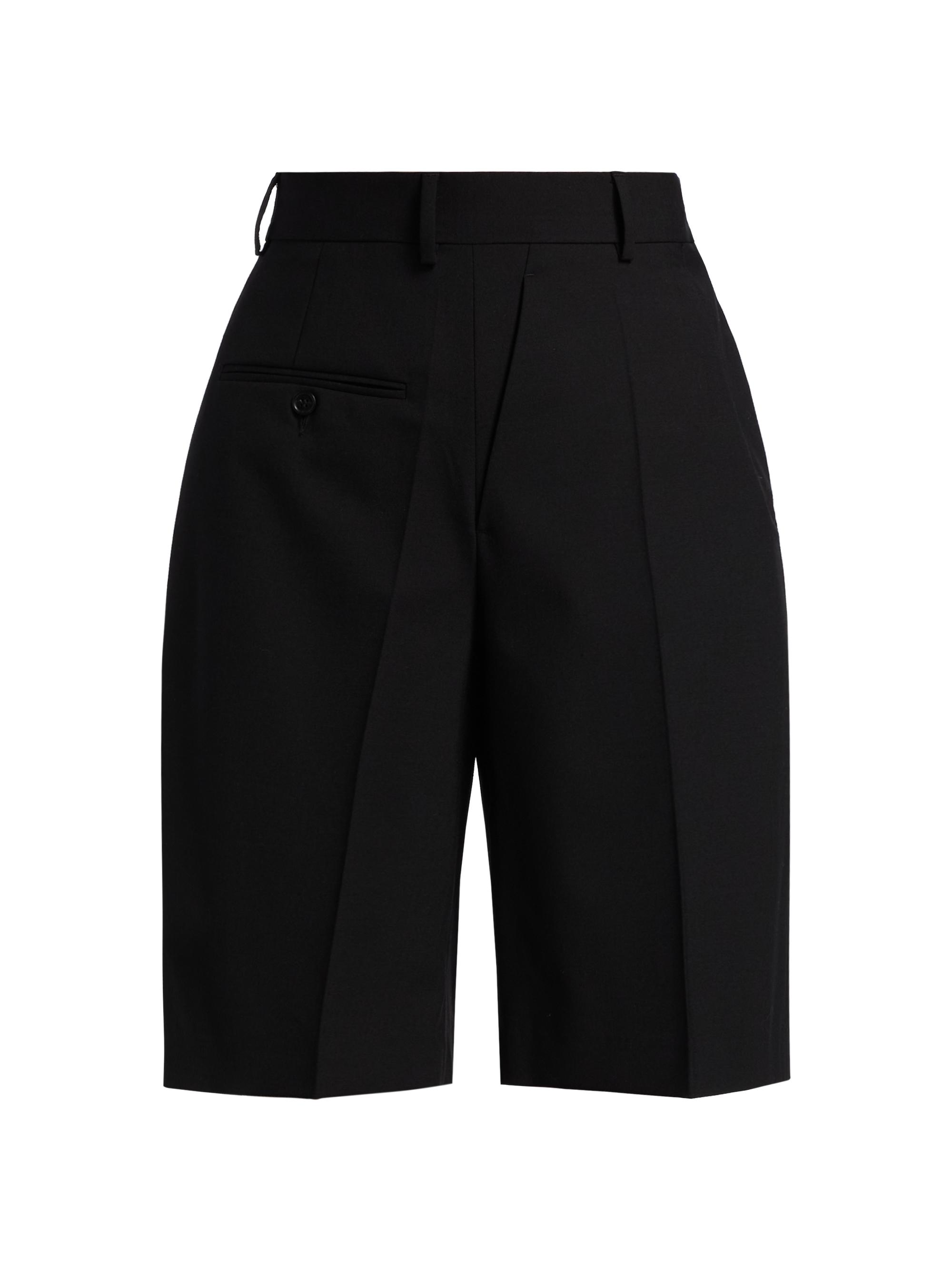 MM6 Maison Margiela Women's Tailored Wool-Blend Bermuda Shorts - Black