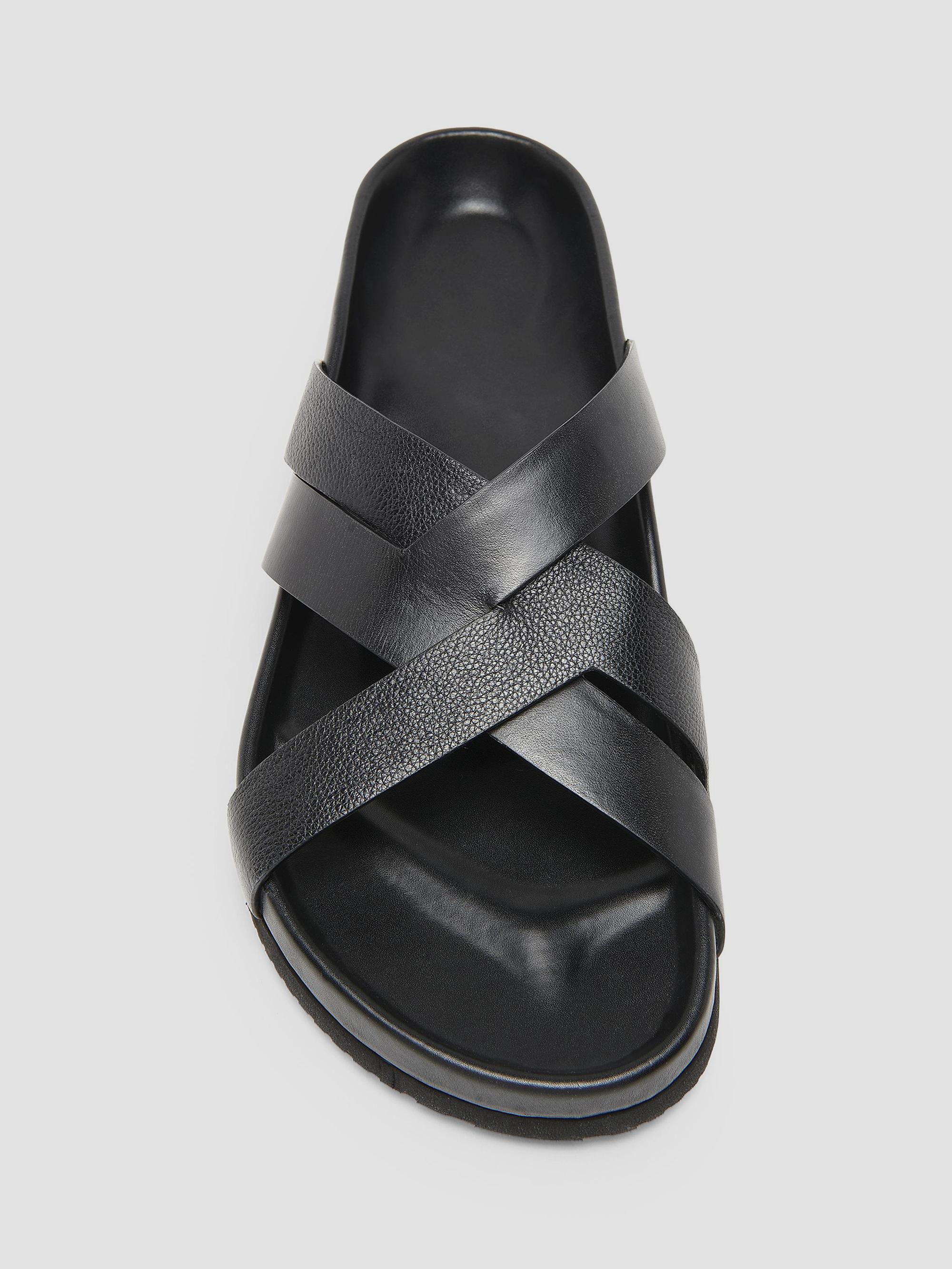 最安値 7 (25~25.5)美品 tomford サンダル 本革 ブラック TOM FORD Crisscross Strap Leather Sandals | Saks Fifth Avenue
