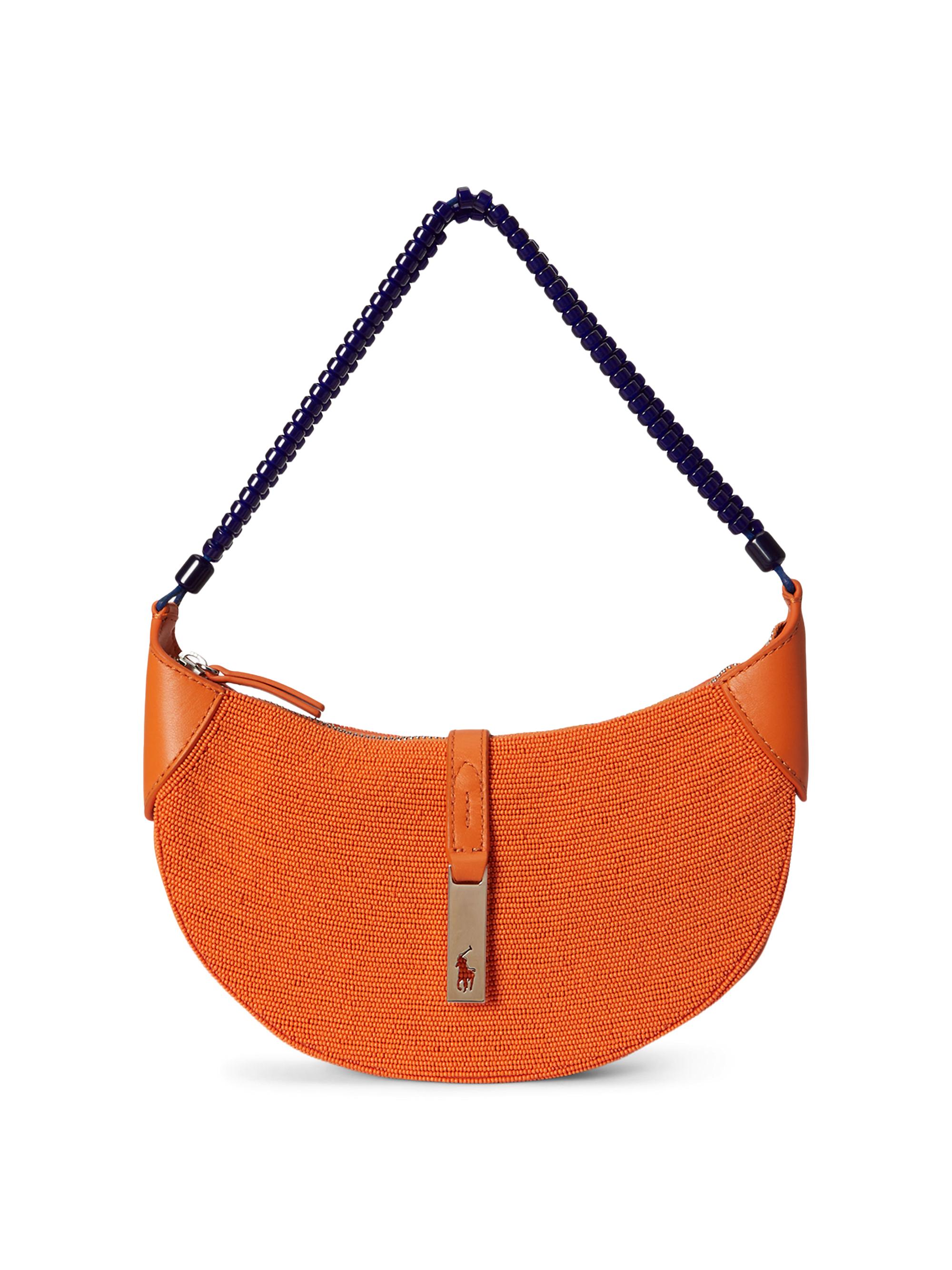 Polo Ralph Lauren Women's Polo ID Mini Beaded Shoulder Bag - Orange Peel