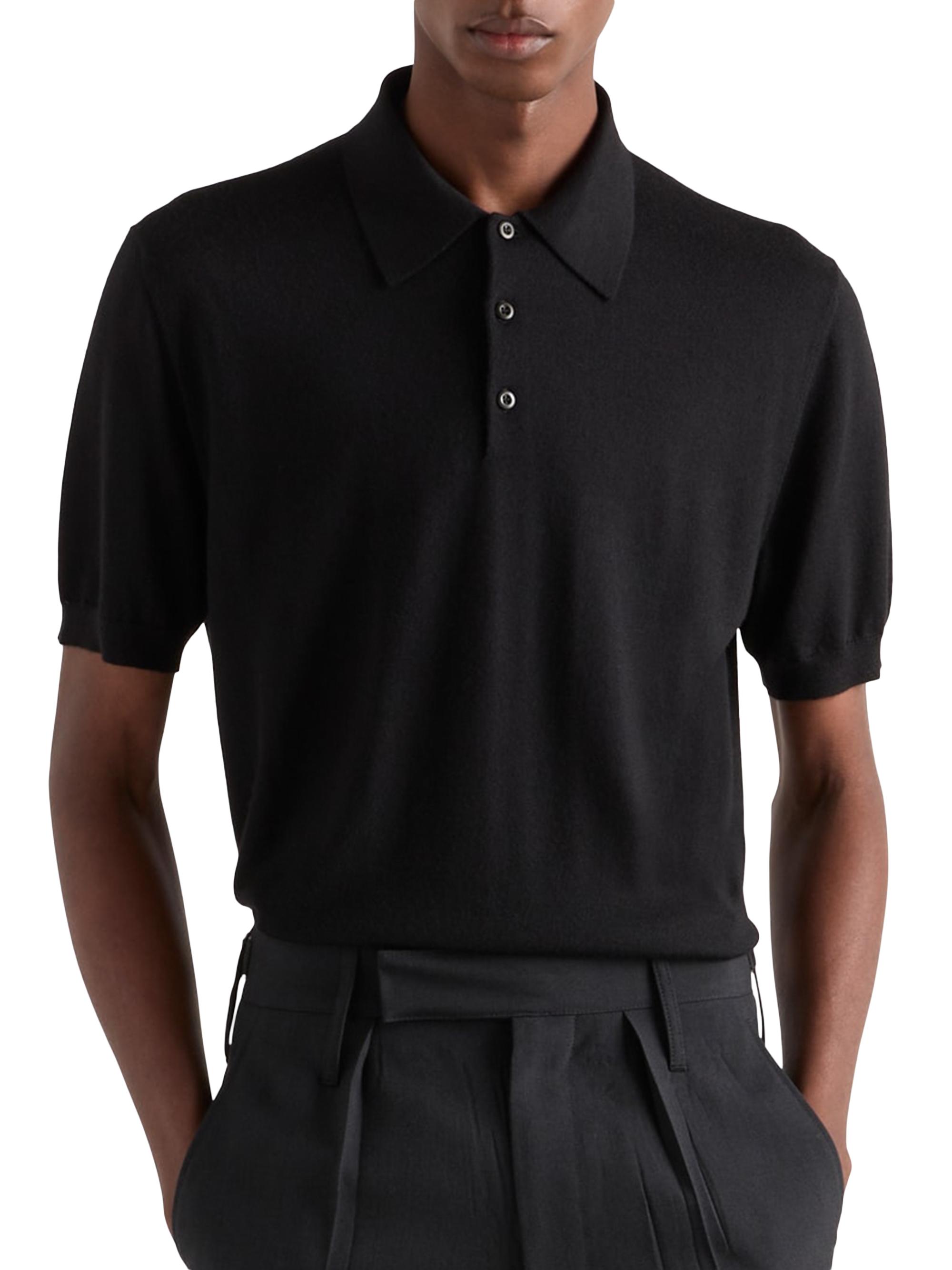 Prada Cashmere and Silk Polo Shirt | Saks Fifth Avenue
