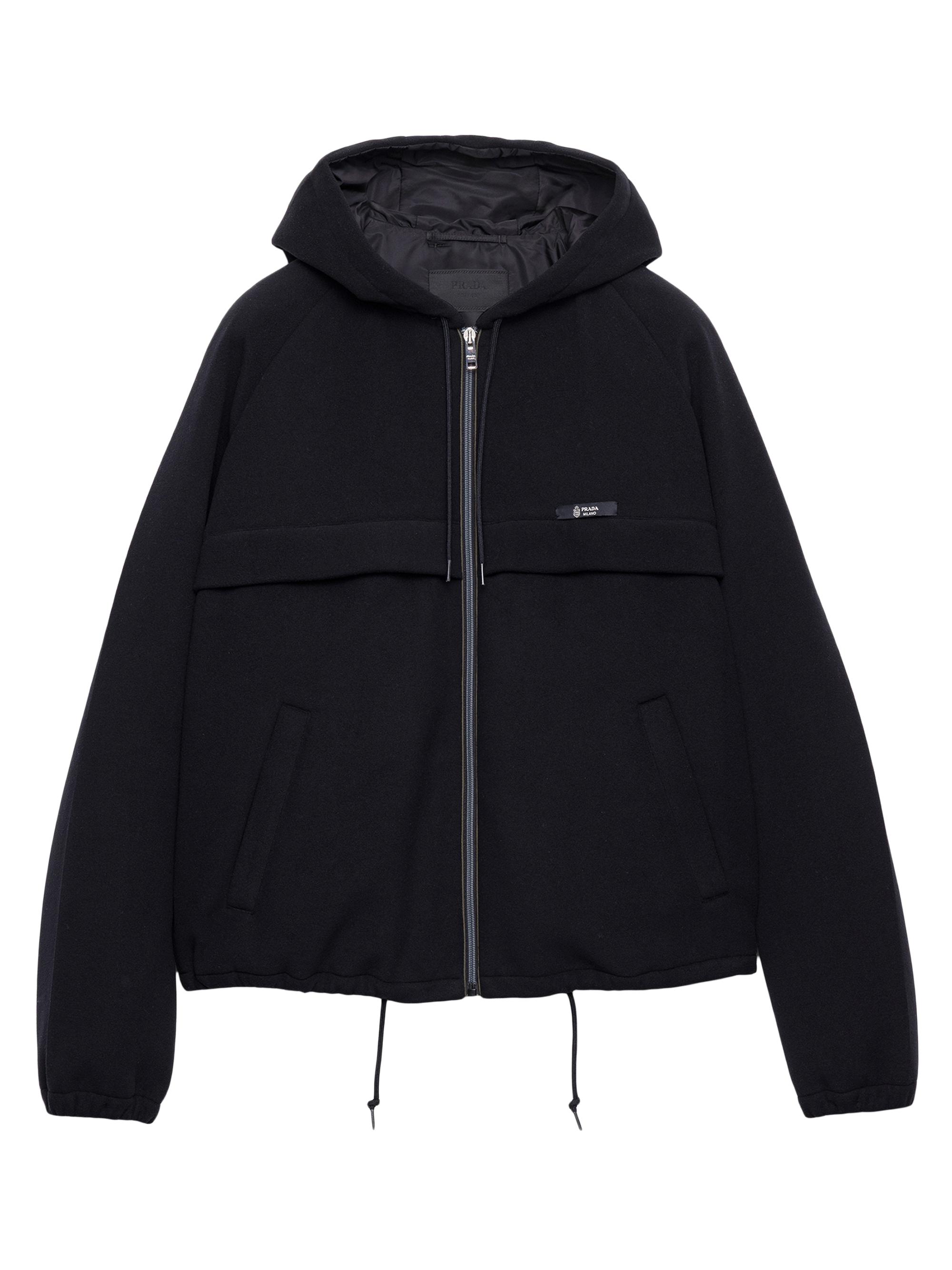 Prada Hooded Technical Fabric Blouson Jacket | Saks Fifth Avenue