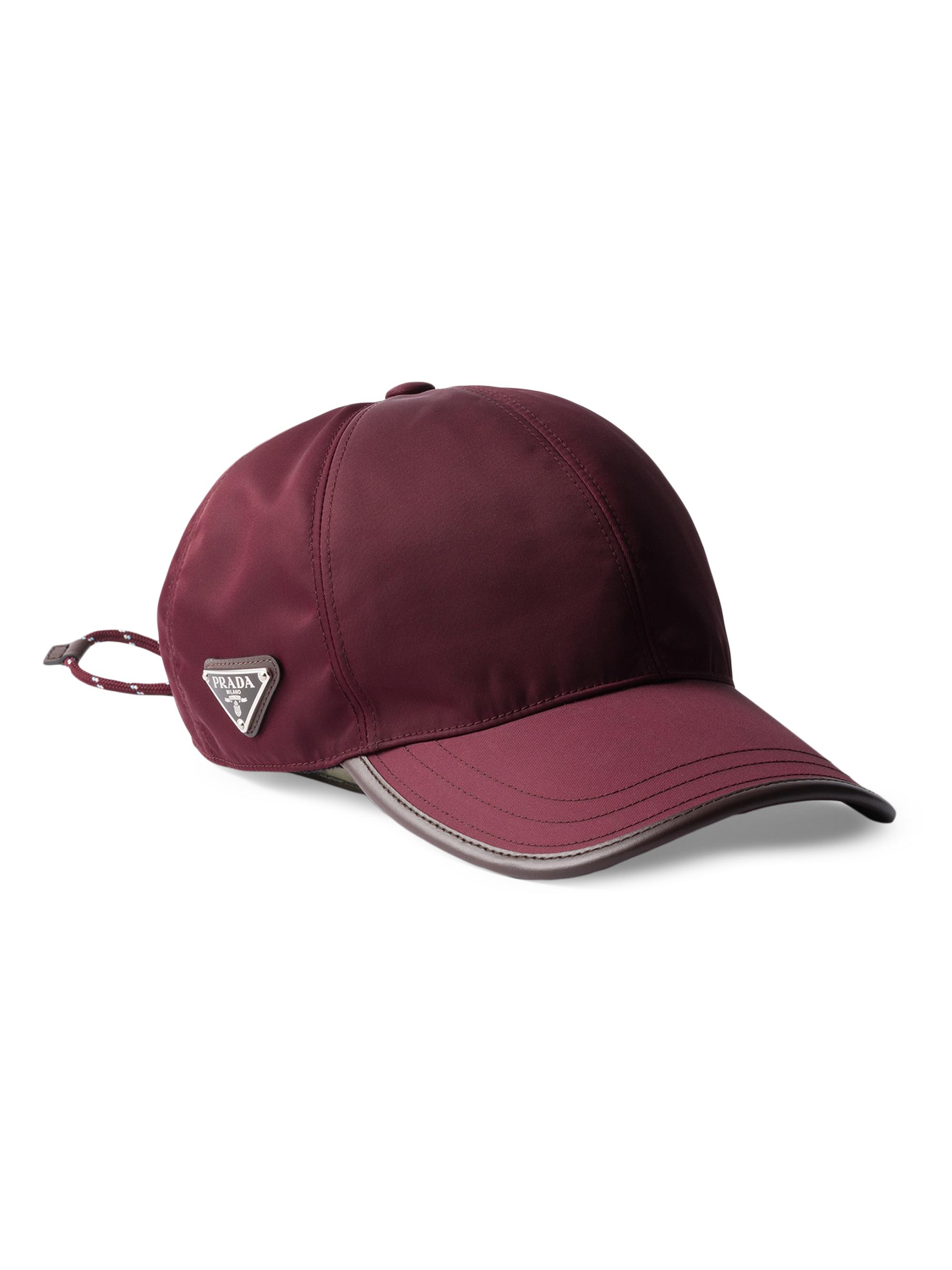 Prada Men's Re-Nylon Baseball Cap - Dark Red | Thumbnail 6