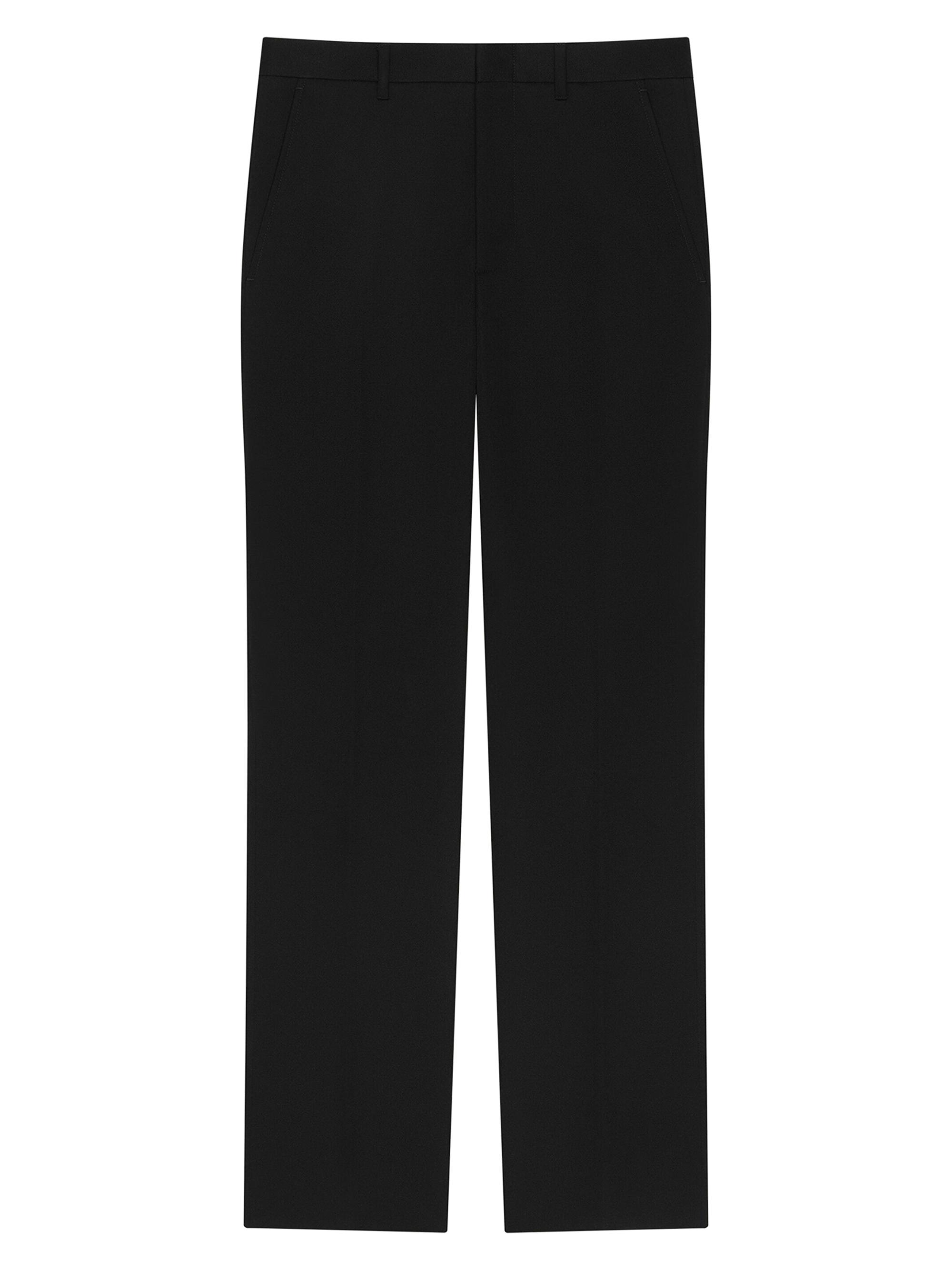 Givenchy Men's Straight Leg Tailored Trousers in Wool - Black