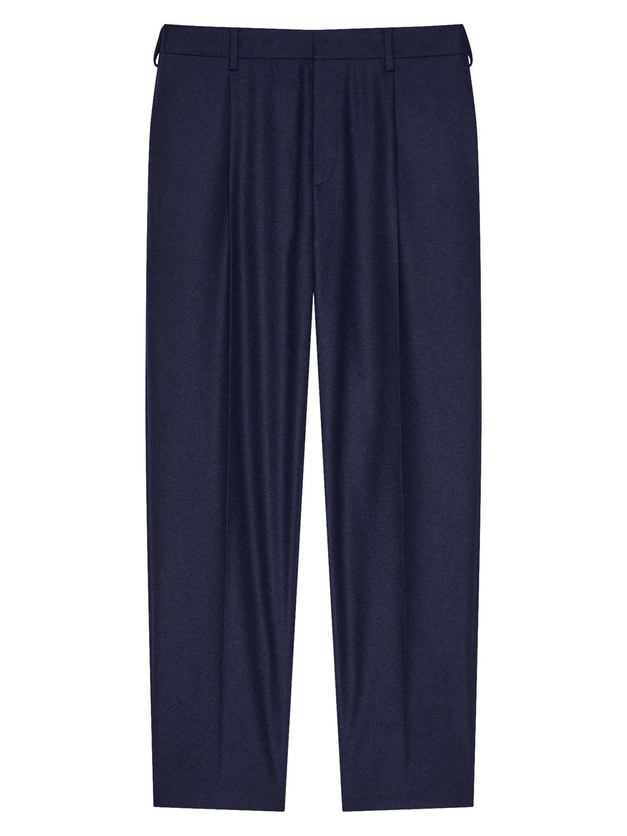 Givenchy Men's Relaxed Fit Trousers in Flannel - Navy