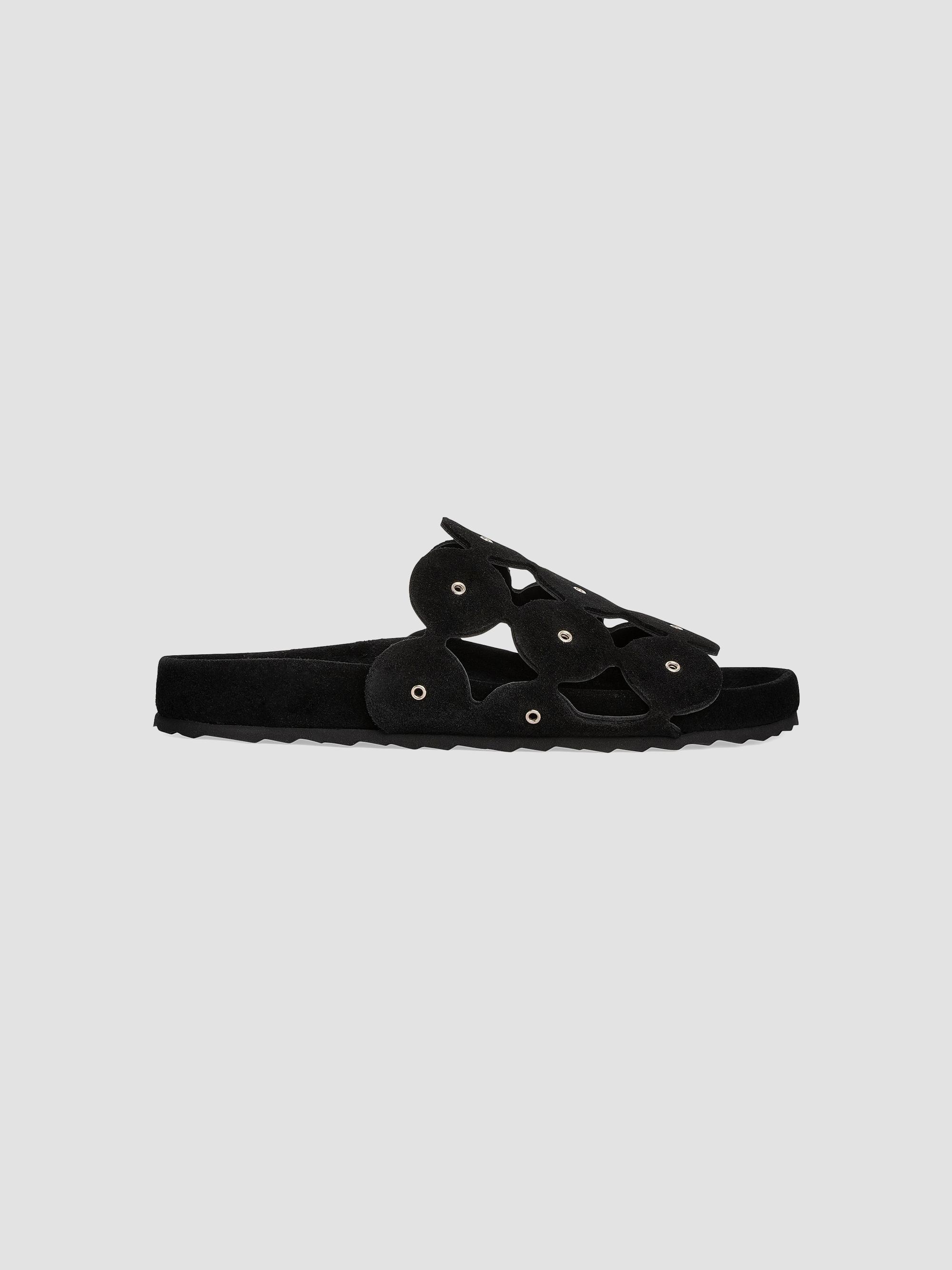 Pierre Hardy Women's Bulles 35MM Rivet Suede Platform Sandals - Suede Calf Black | Thumbnail 6