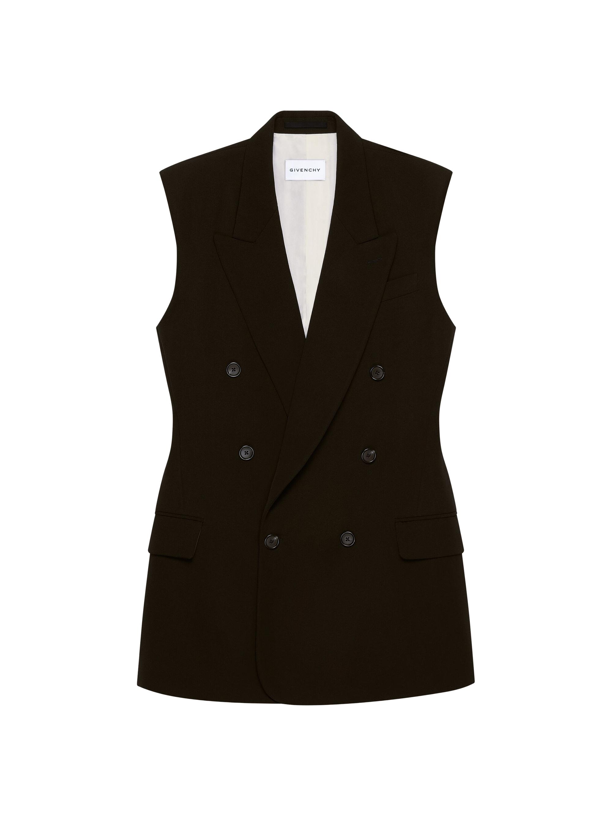 Givenchy Men's Sleeveless Jacket in Wool - Black